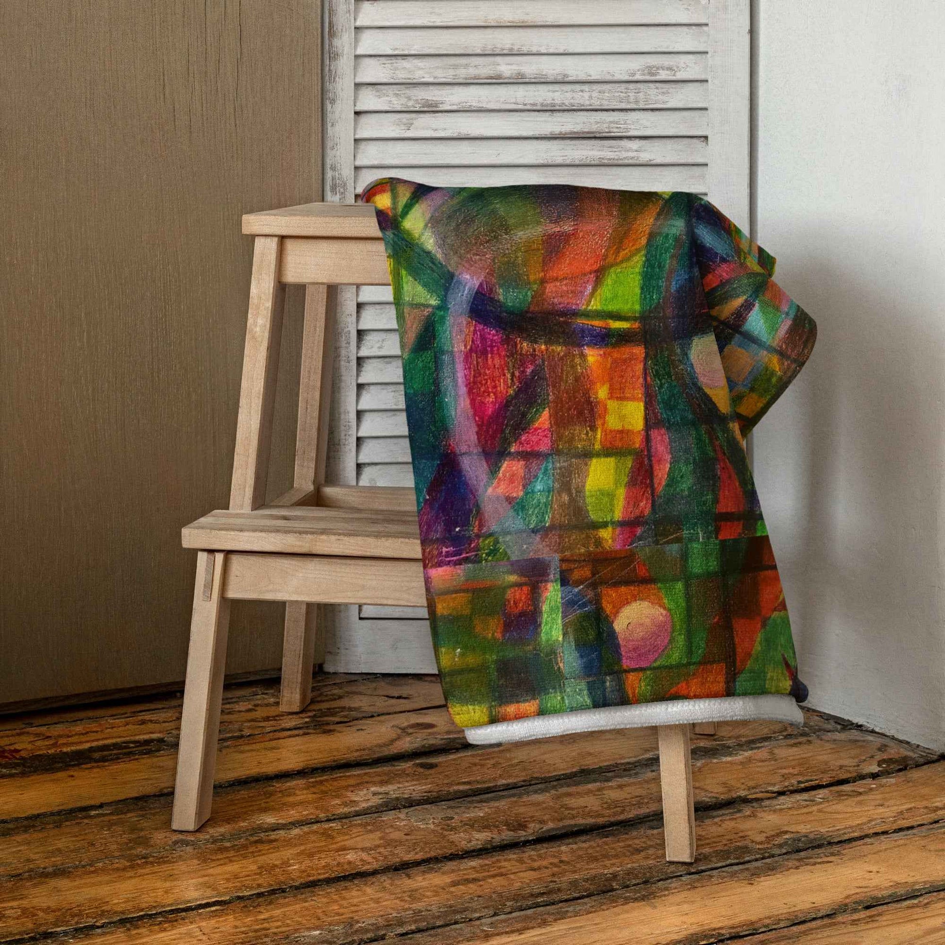 Towel - Organic Life - Abstract Colorful Geometric Art