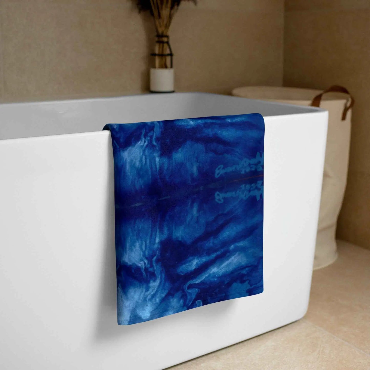 Towel - Thunder - Dramatic Blue Storm Cloud Dramatic Art