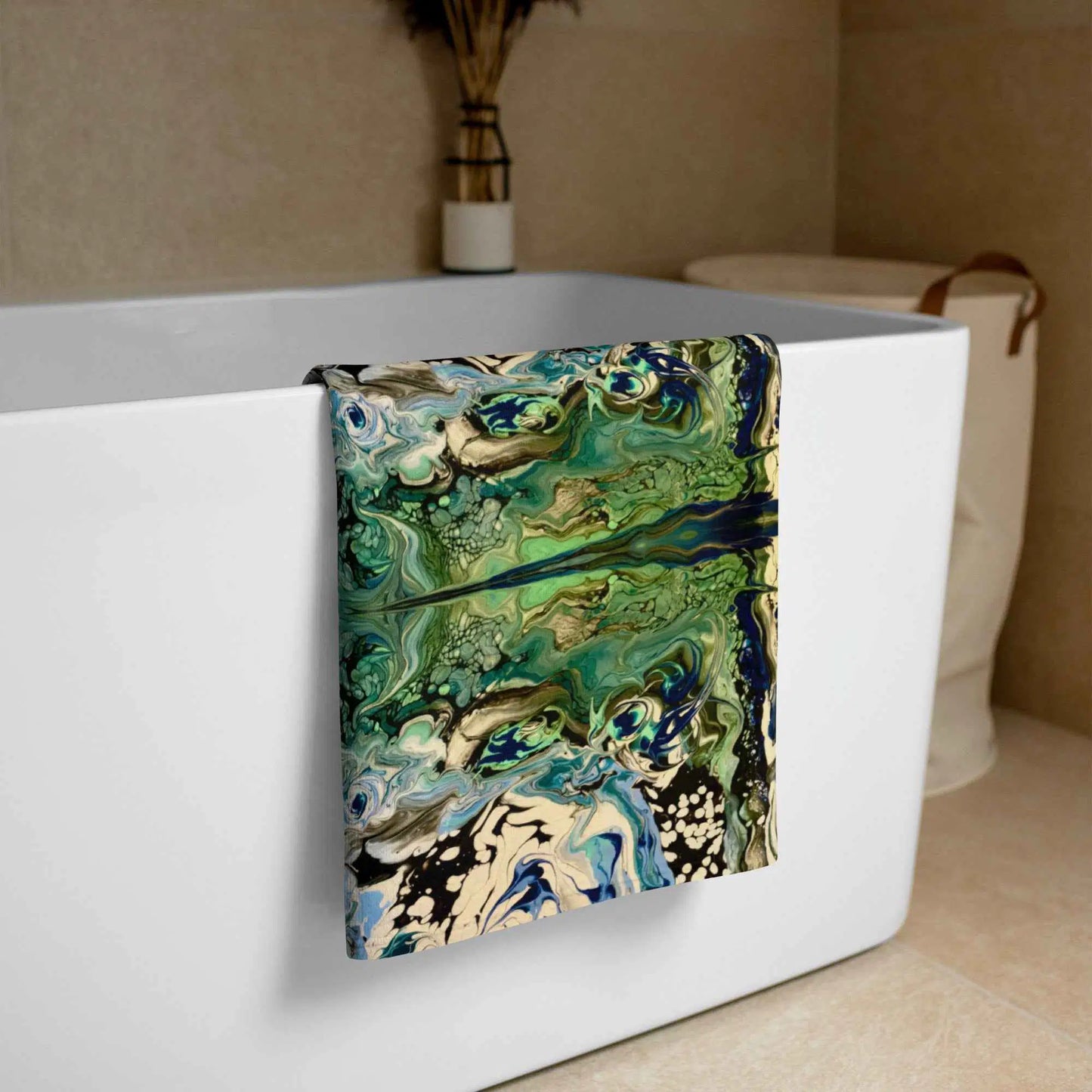 Beach Towel - Tectonic - Fluid Abstract Geologic Art