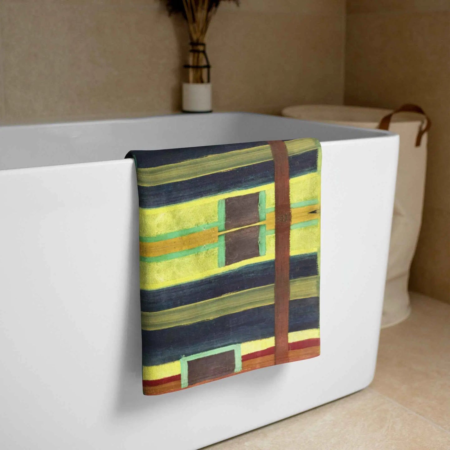 Towel - City in Grids - Geometric Abstract Urban