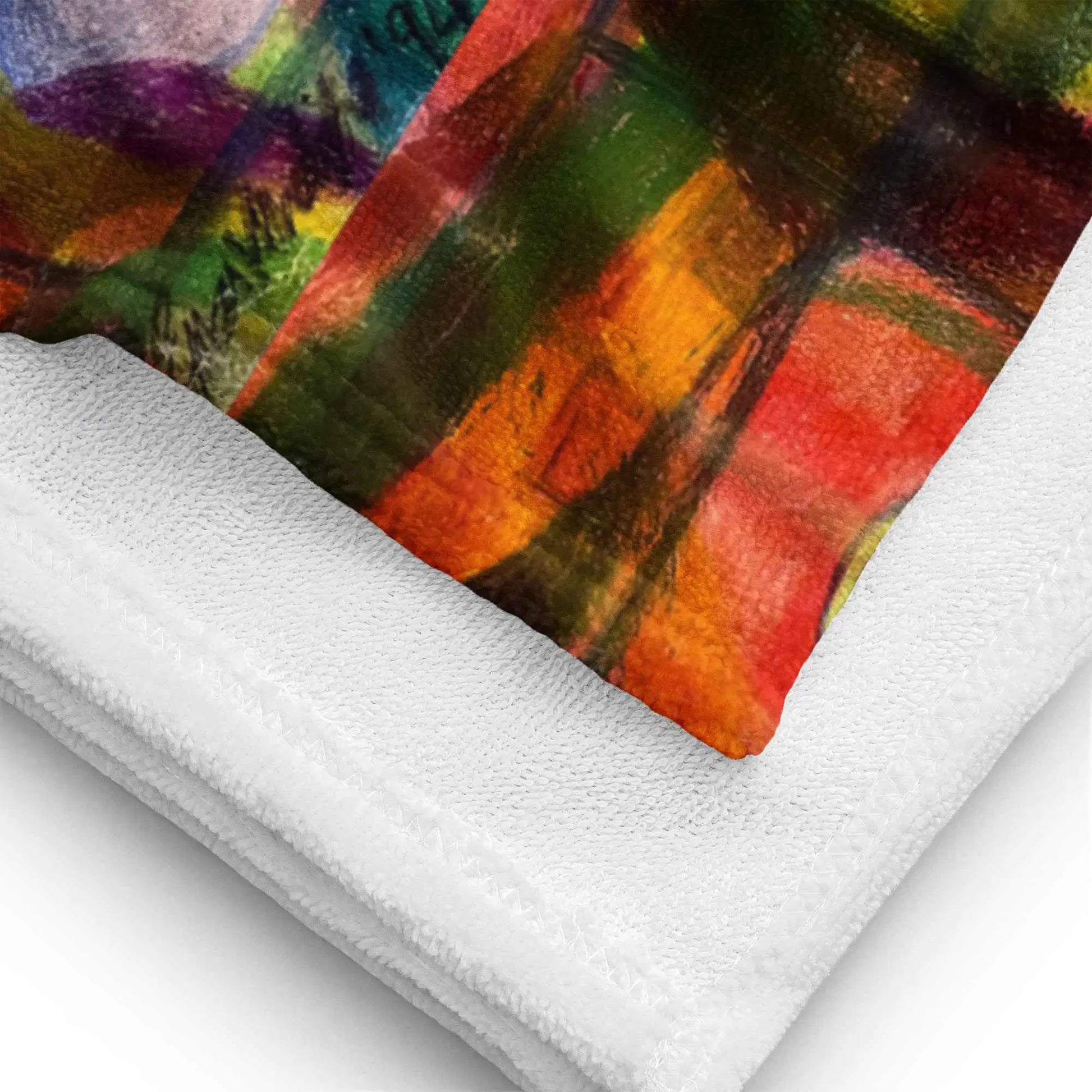 Towel - Organic Life - Abstract Colorful Geometric Art