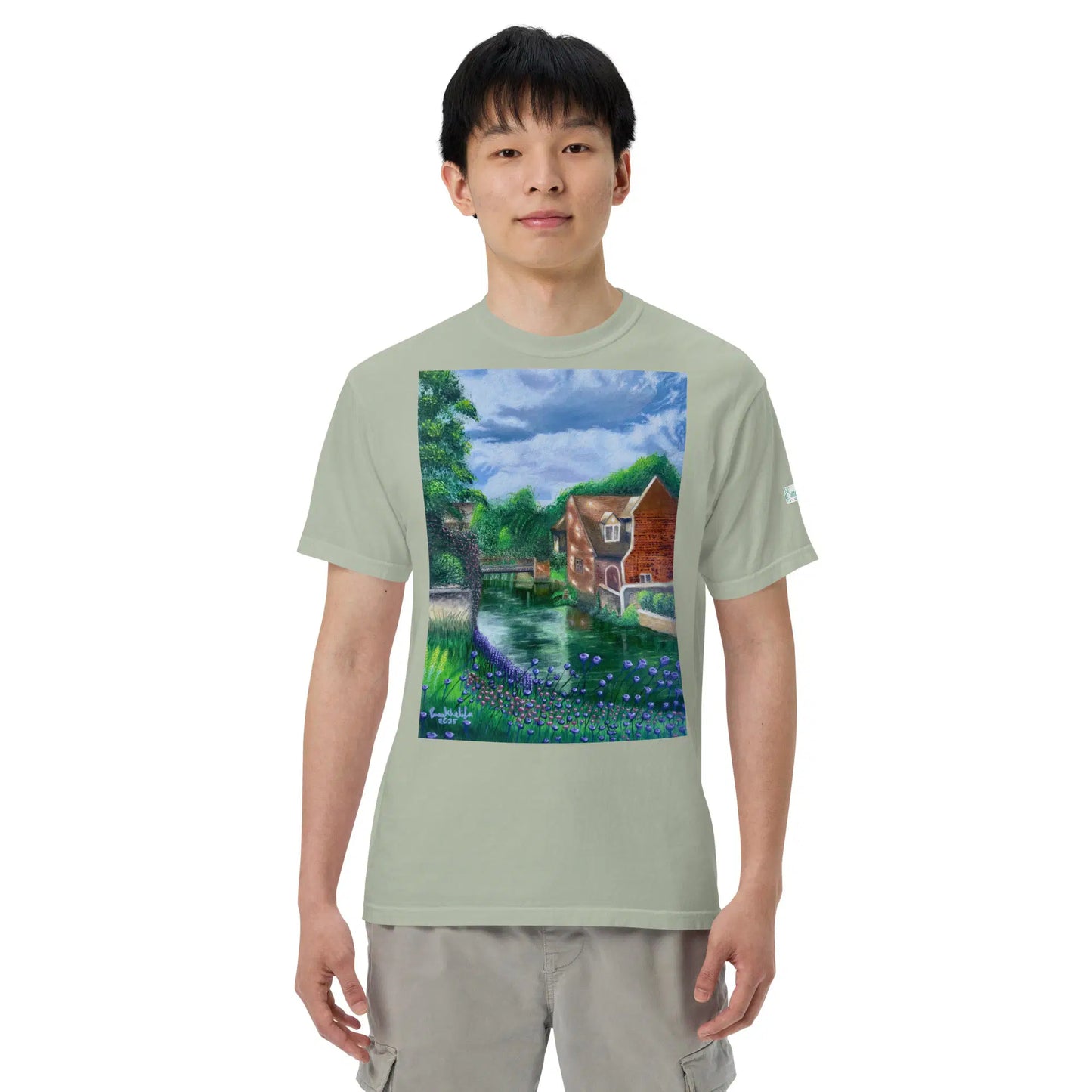 Unisex T-Shirt - River Melody - Impressionist Landscape Art - Eman's Gallery