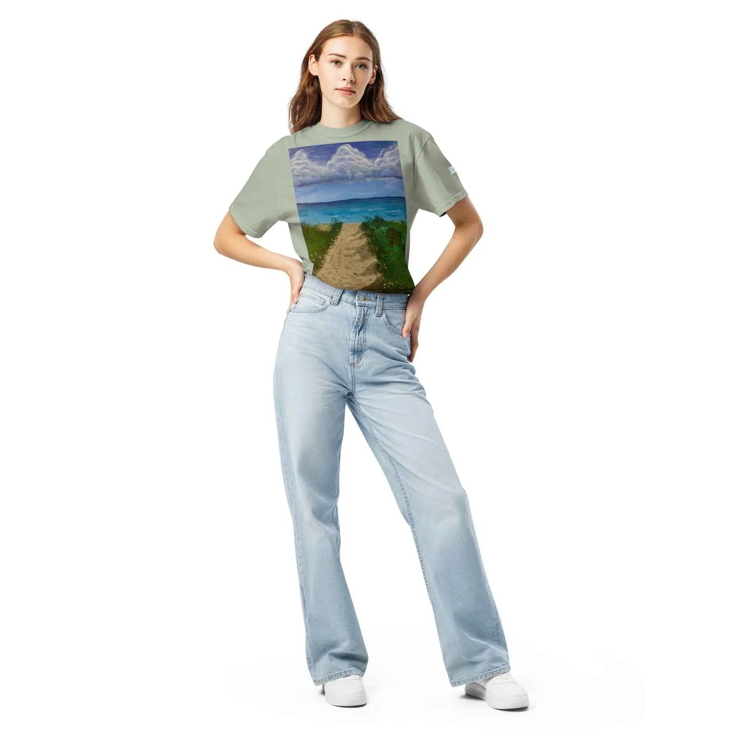 Unisex T-Shirt - Edge of Calm - Coastal Pathway Scene