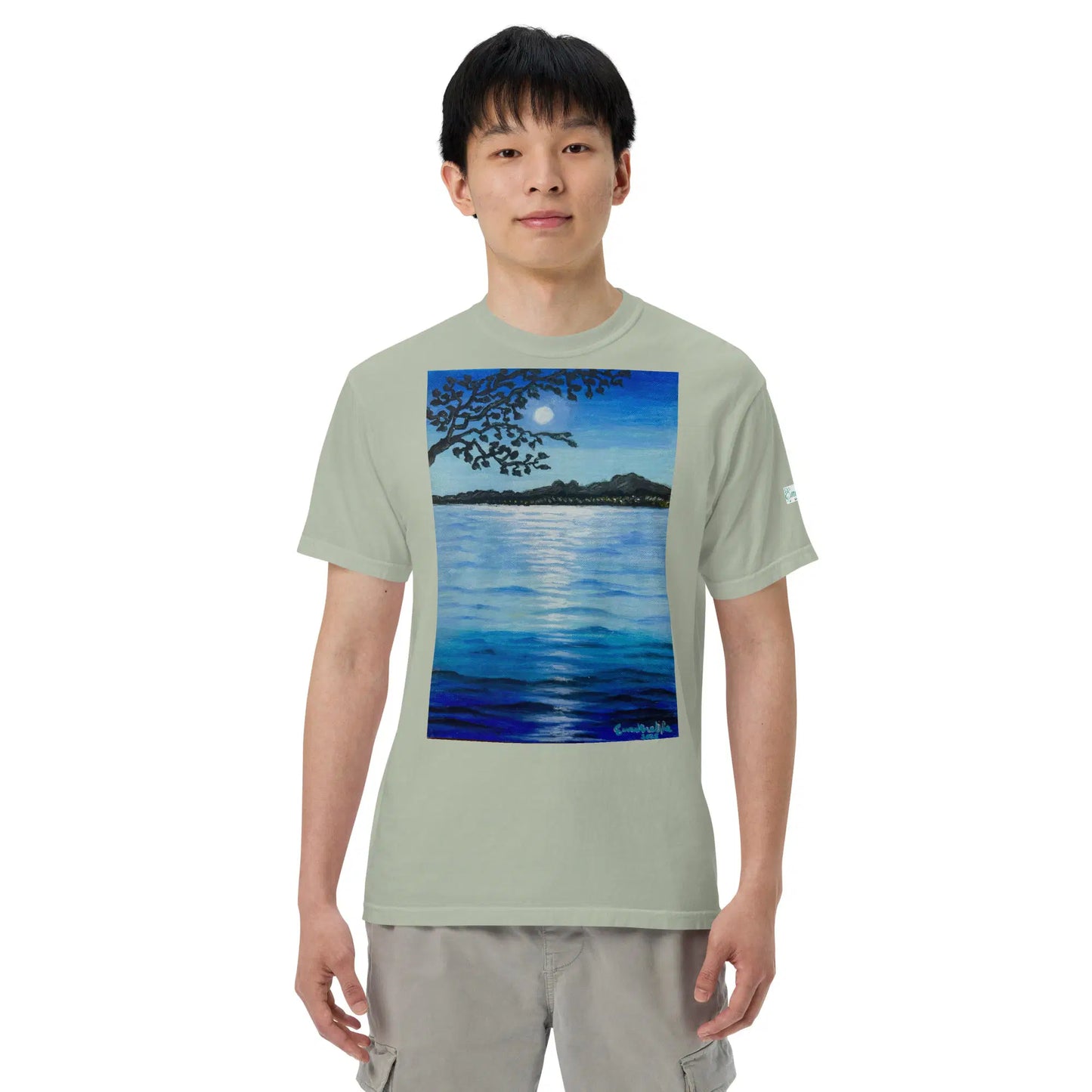 Unisex T-Shirt - Nocturned - Tonalism Moonlit Night Scene - Eman's Gallery