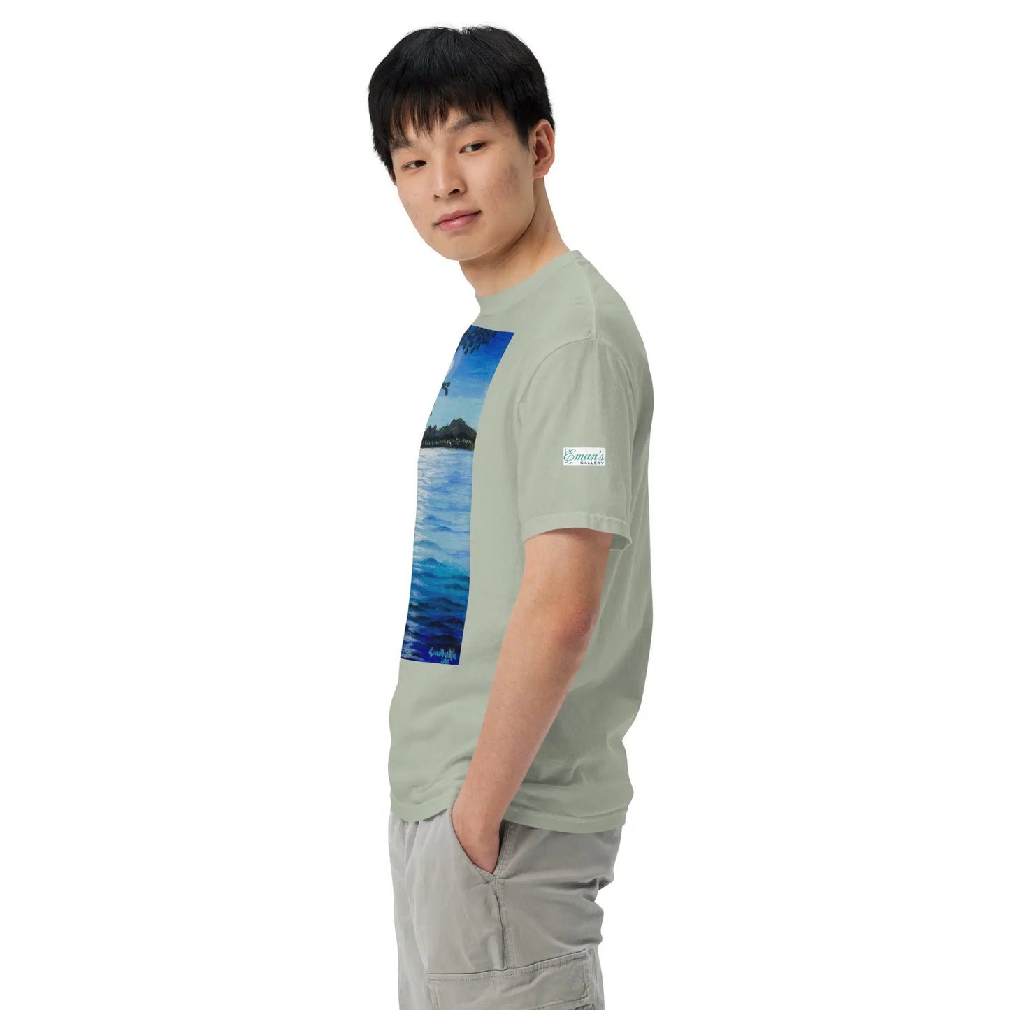 Unisex T-Shirt - Nocturned - Tonalism Moonlit Night Scene - Eman's Gallery