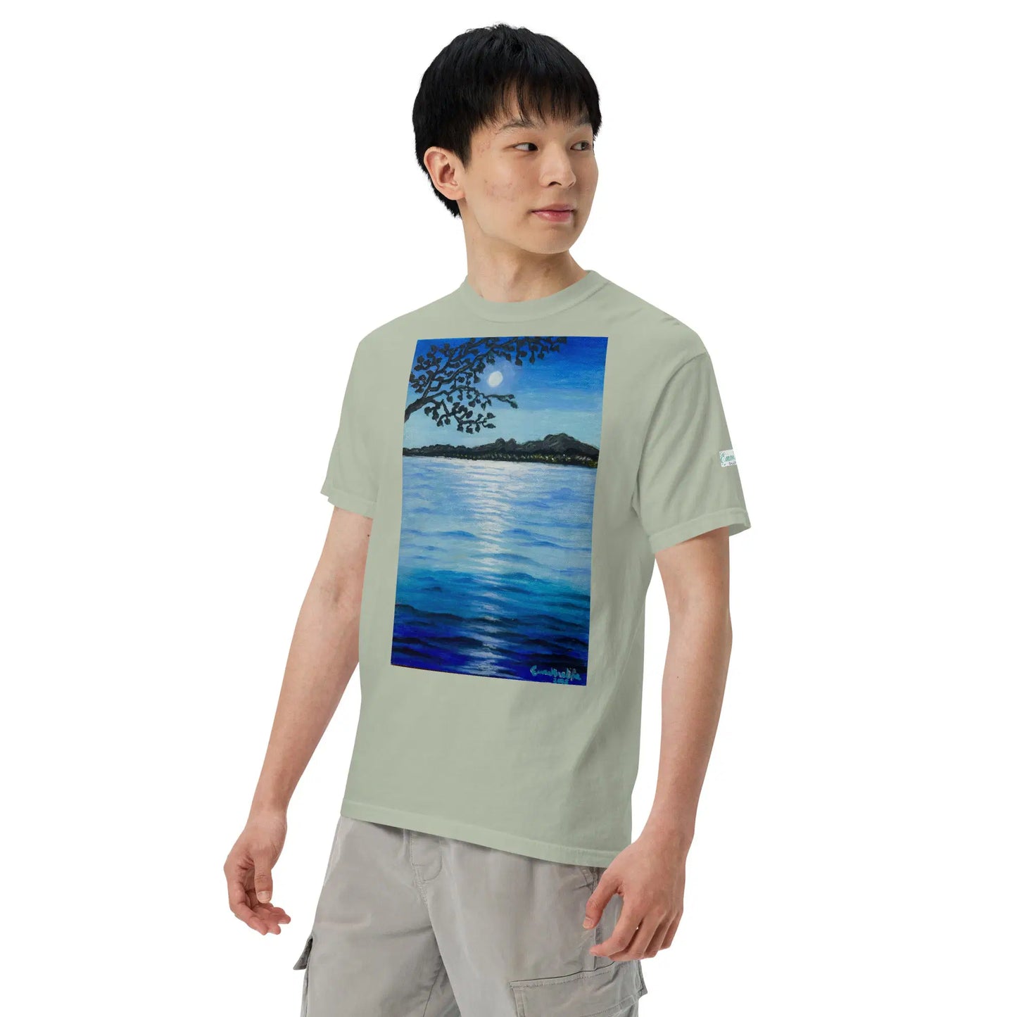 Unisex T-Shirt - Nocturned - Tonalism Moonlit Night Scene - Eman's Gallery