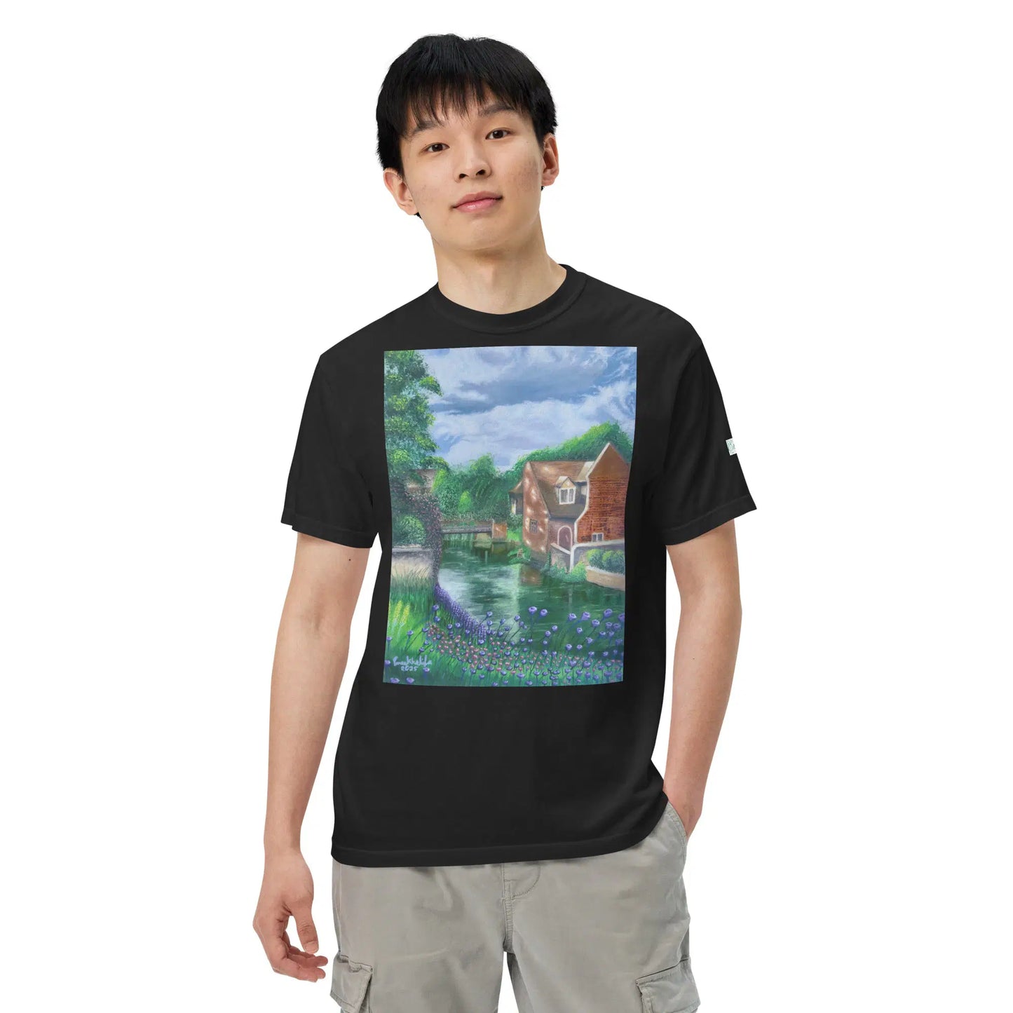 Unisex T-Shirt - River Melody - Impressionist Landscape Art - Eman's Gallery