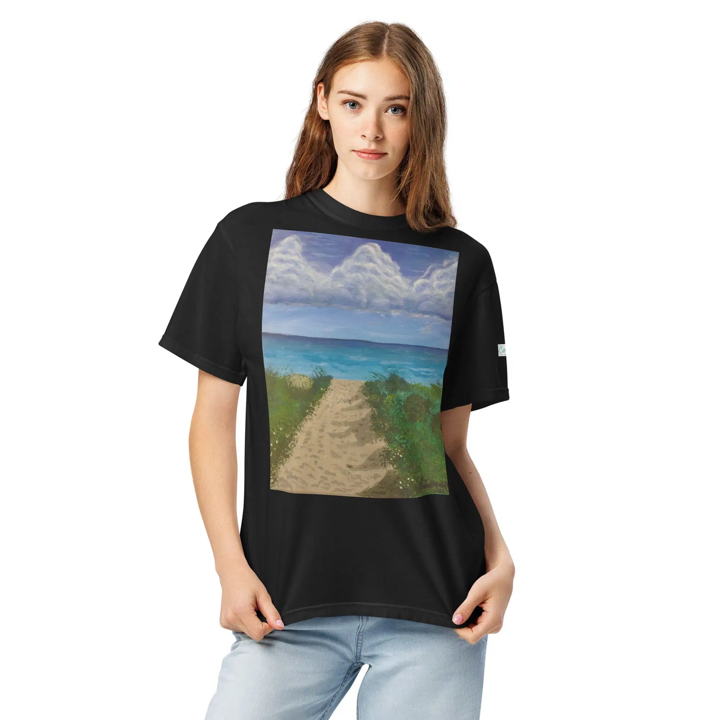 Unisex T-Shirt - Edge of Calm - Coastal Pathway Scene - Eman's Gallery