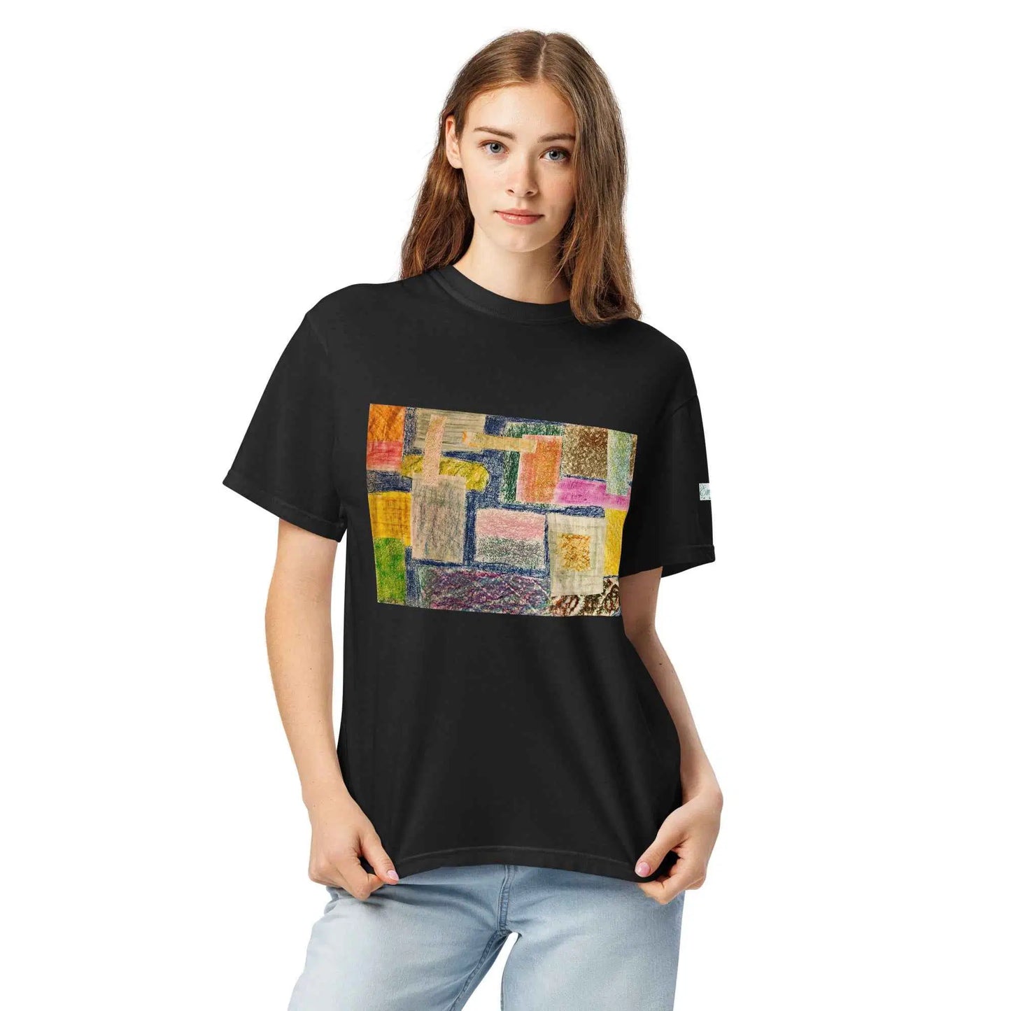 Unisex T-Shirt - The Hearth Quilt - Folk Abstract Patchwork