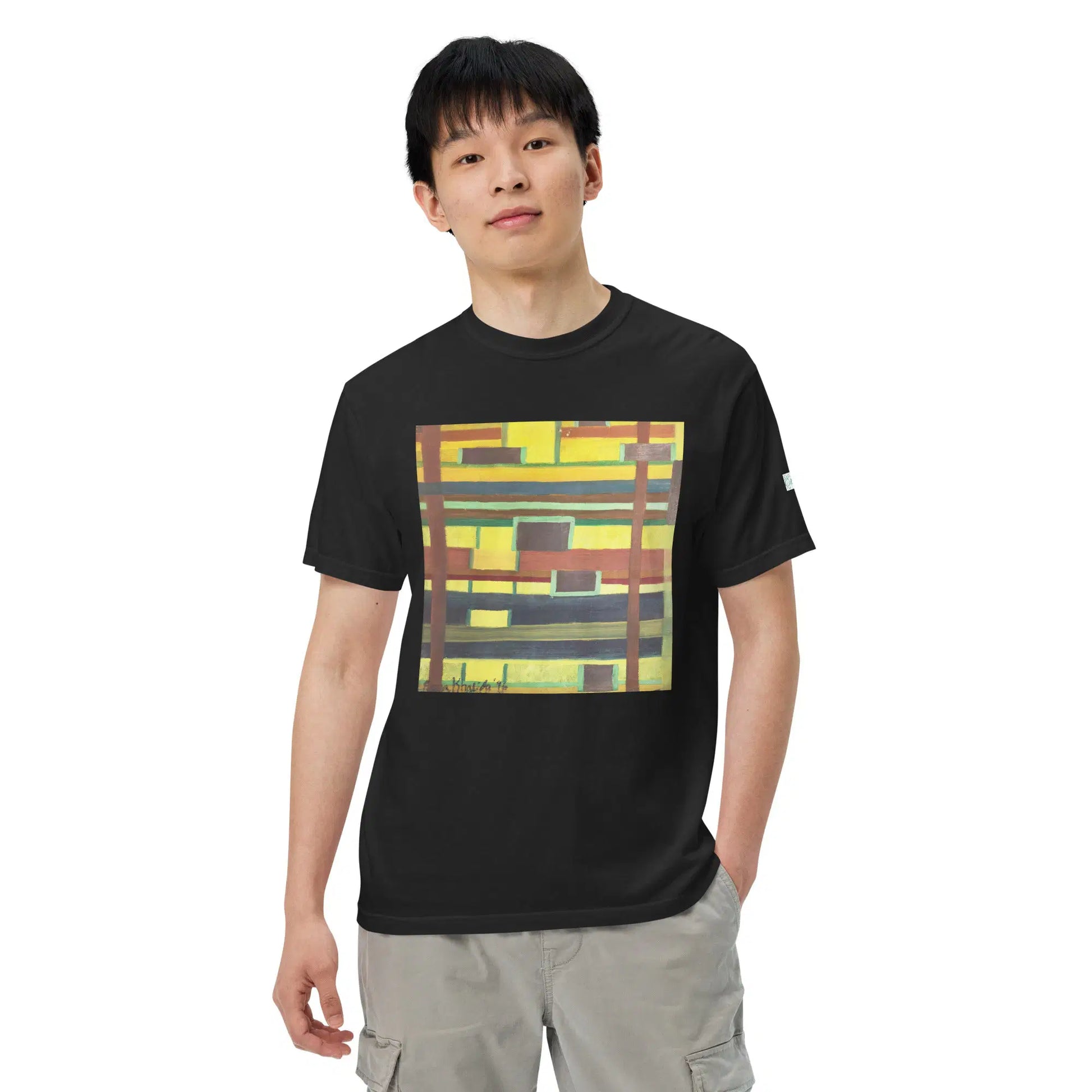 Unisex T-Shirt - City in Grids - Geometric Abstract Urban - Eman's Gallery