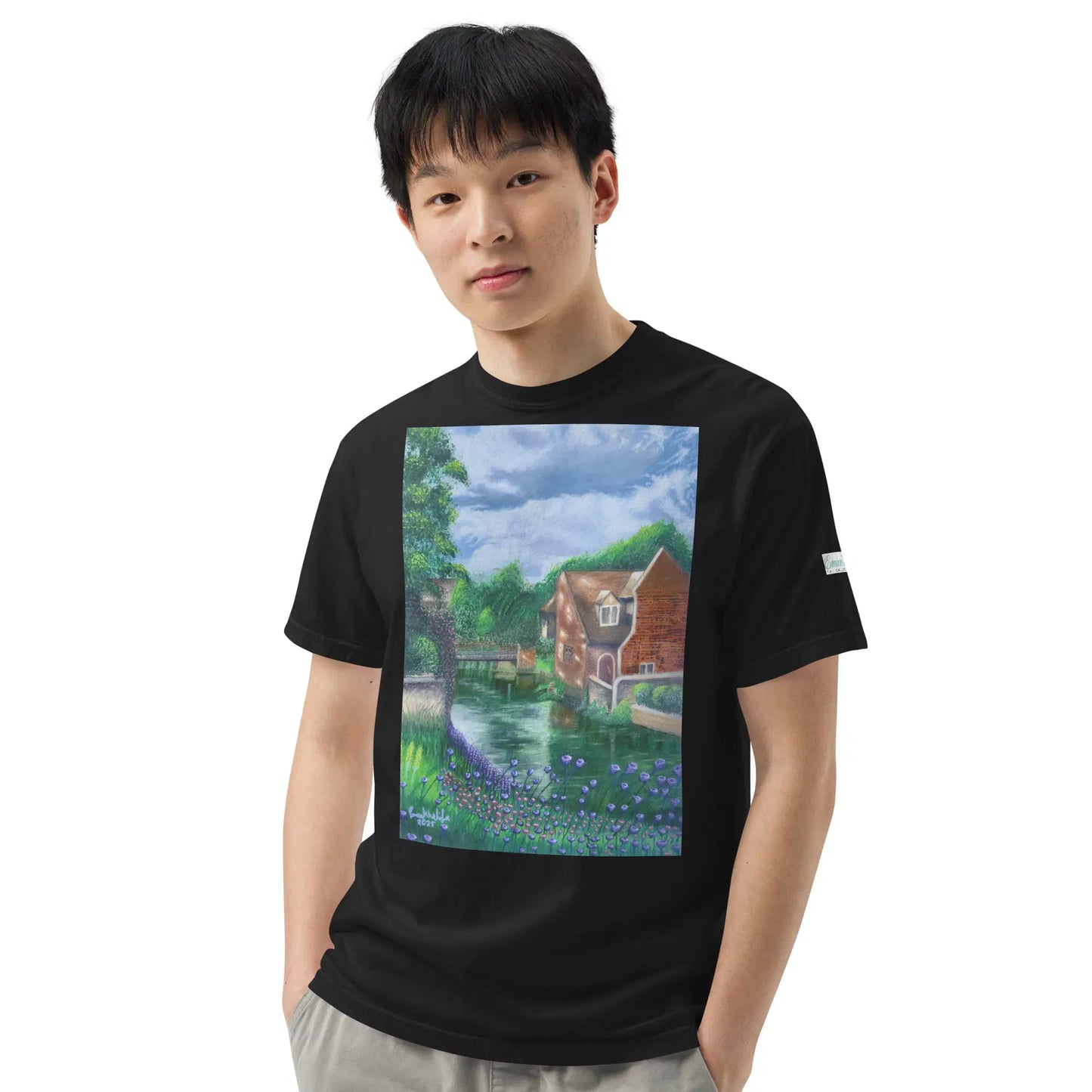 Unisex T-Shirt - River Melody - Impressionist Landscape Art - Eman's Gallery