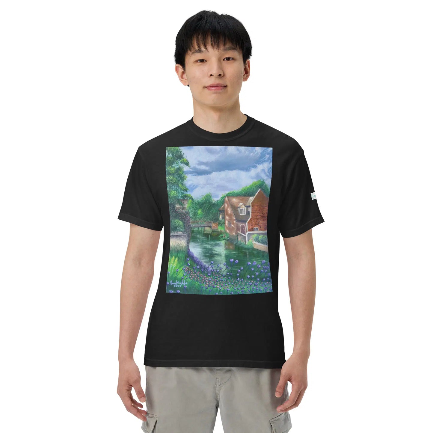Unisex T-Shirt - River Melody - Impressionist Landscape Art - Eman's Gallery