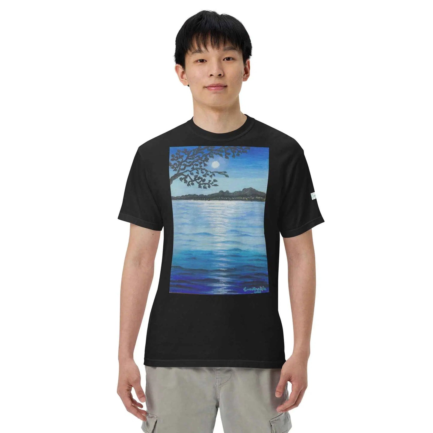 Unisex T-Shirt - Nocturned - Tonalism Moonlit Night Scene