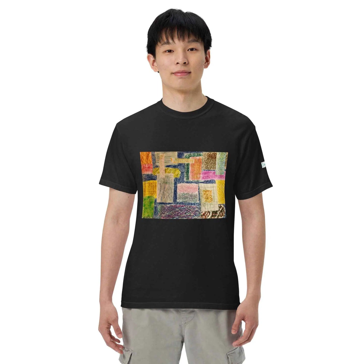 Unisex T-Shirt - The Hearth Quilt - Folk Abstract Patchwork