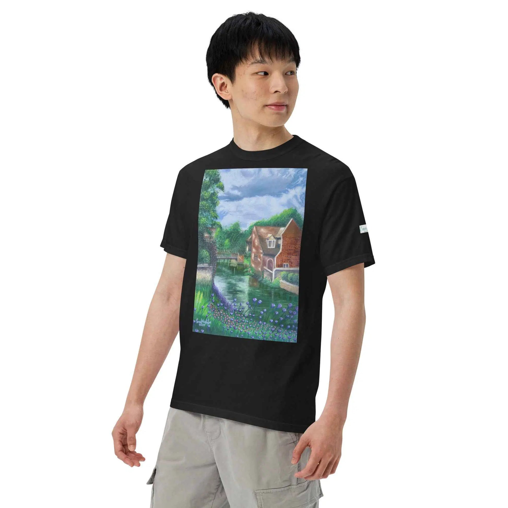 Unisex T-Shirt - River Melody - Impressionist Landscape Art