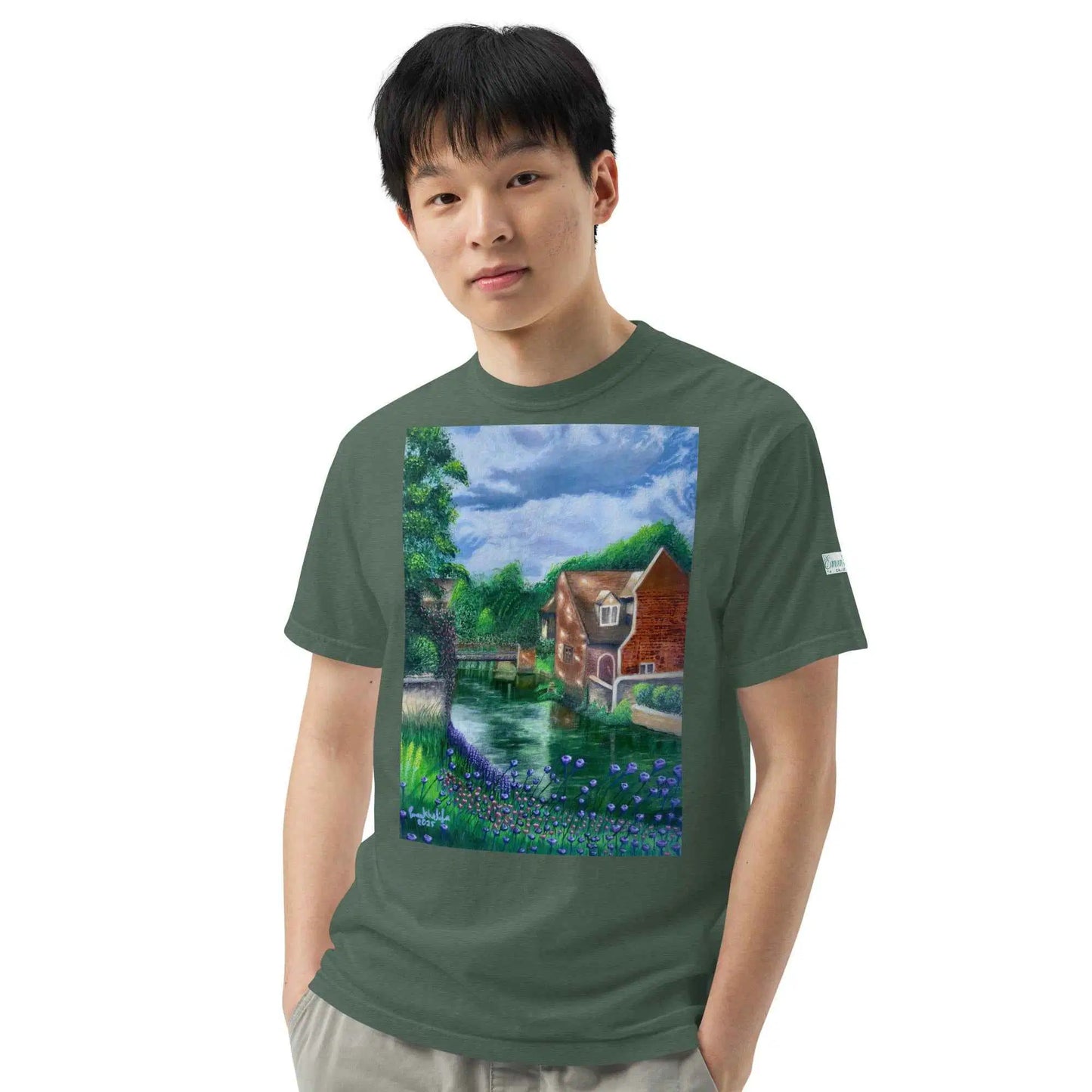 Unisex T-Shirt - River Melody - Impressionist Landscape Art