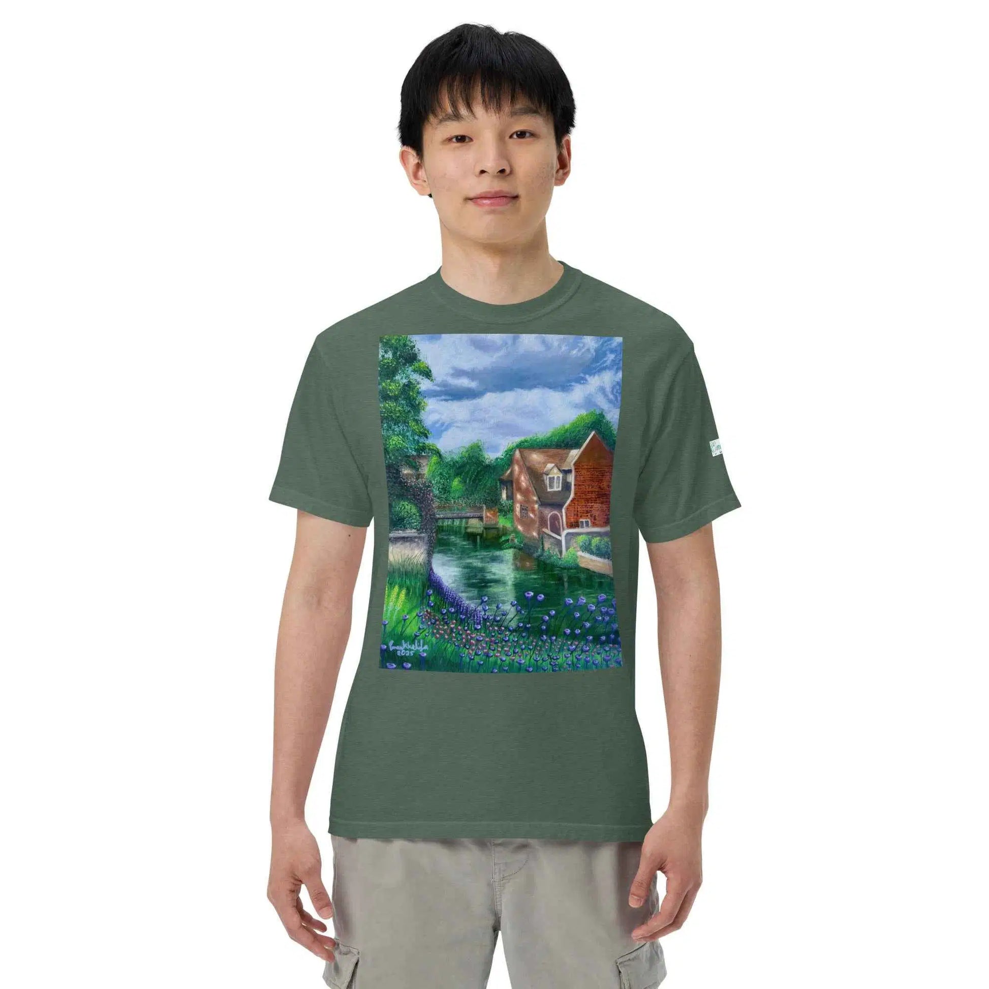 Unisex T-Shirt - River Melody - Impressionist Landscape Art
