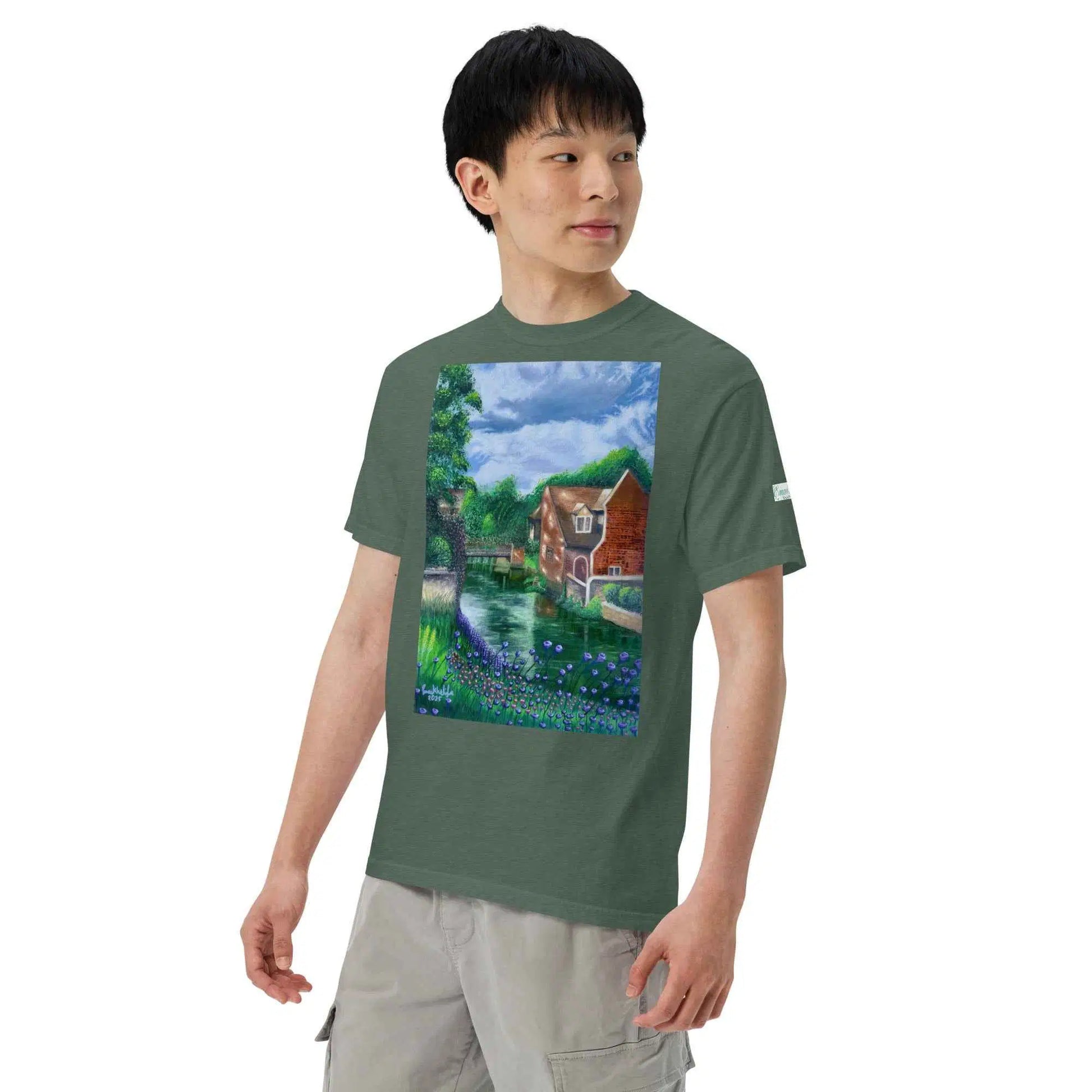 Unisex T-Shirt - River Melody - Impressionist Landscape Art
