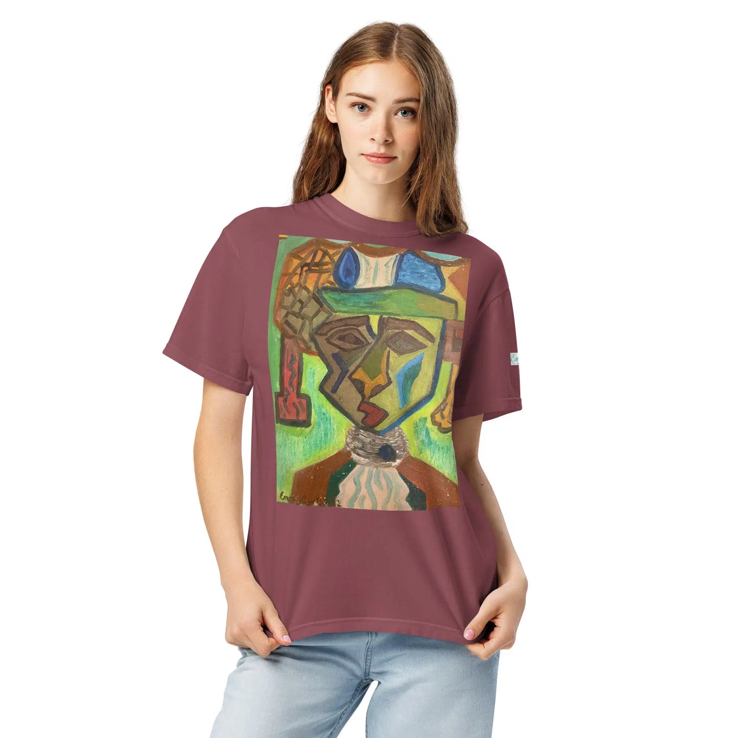 Unisex T-Shirt - Fragmented Soul - Cubist Figure Art - Eman's Gallery