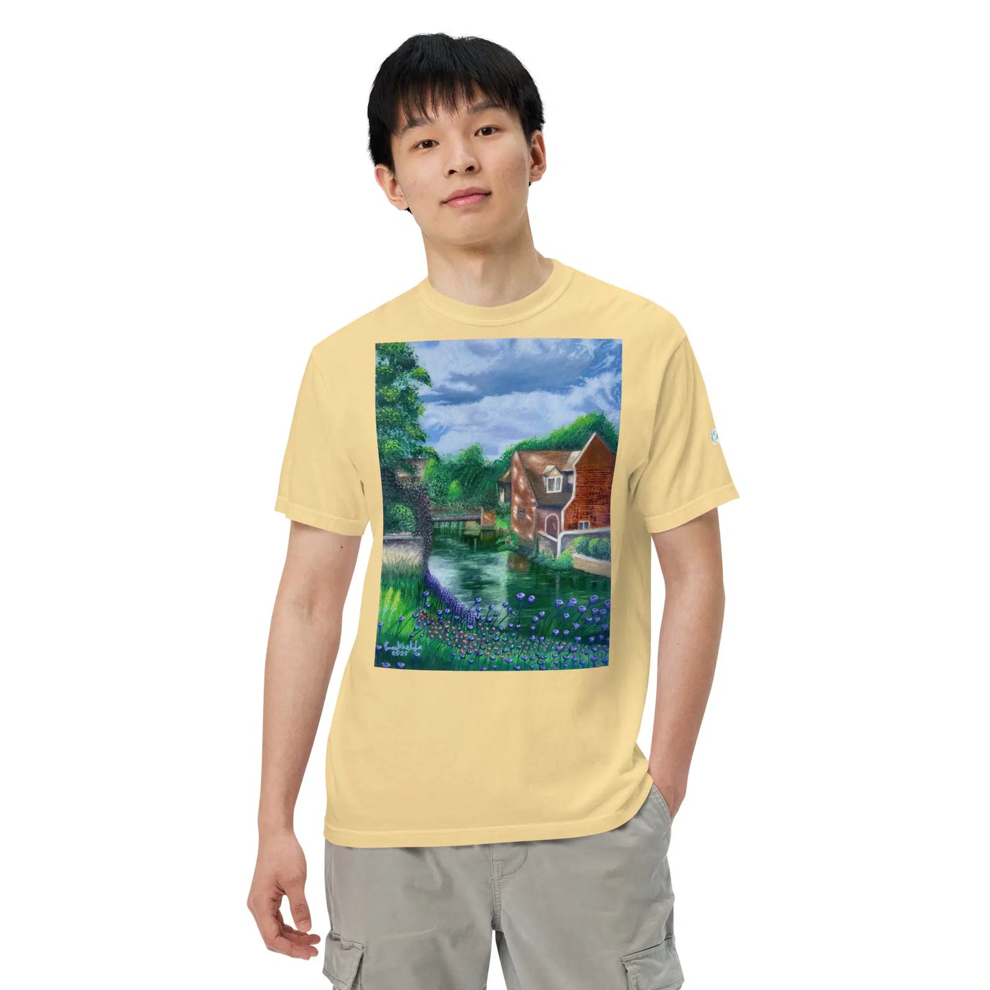 Unisex T-Shirt - River Melody - Impressionist Landscape Art - Eman's Gallery