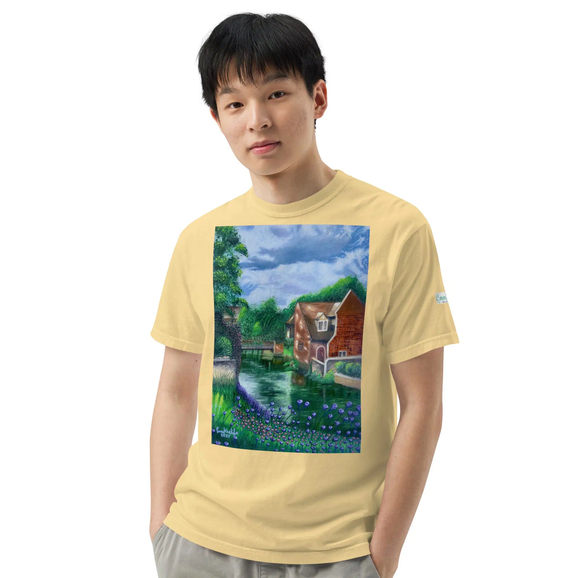 Unisex T-Shirt - River Melody - Impressionist Landscape Art - Eman's Gallery