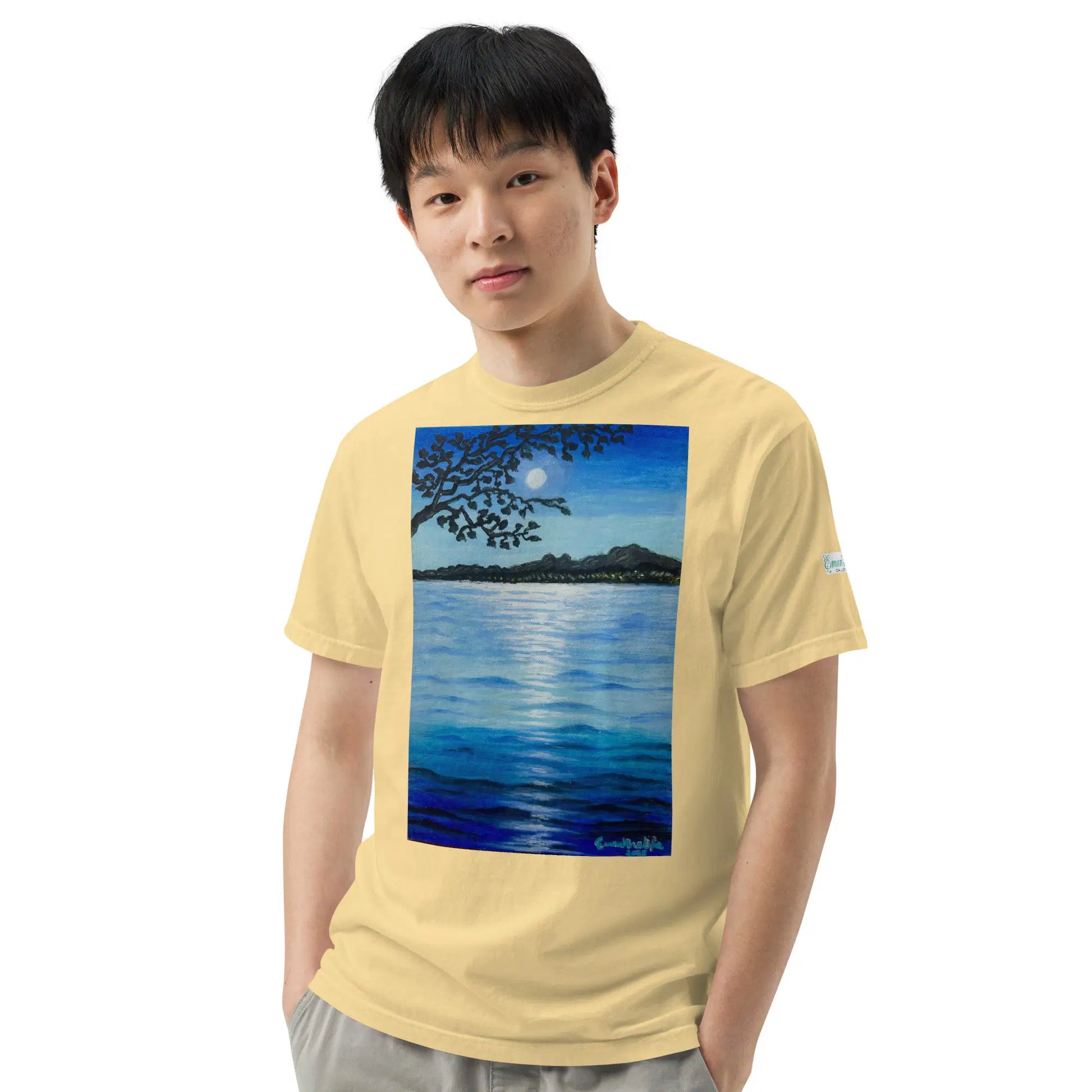 Unisex T-Shirt - Nocturned - Tonalism Moonlit Night Scene - Eman's Gallery