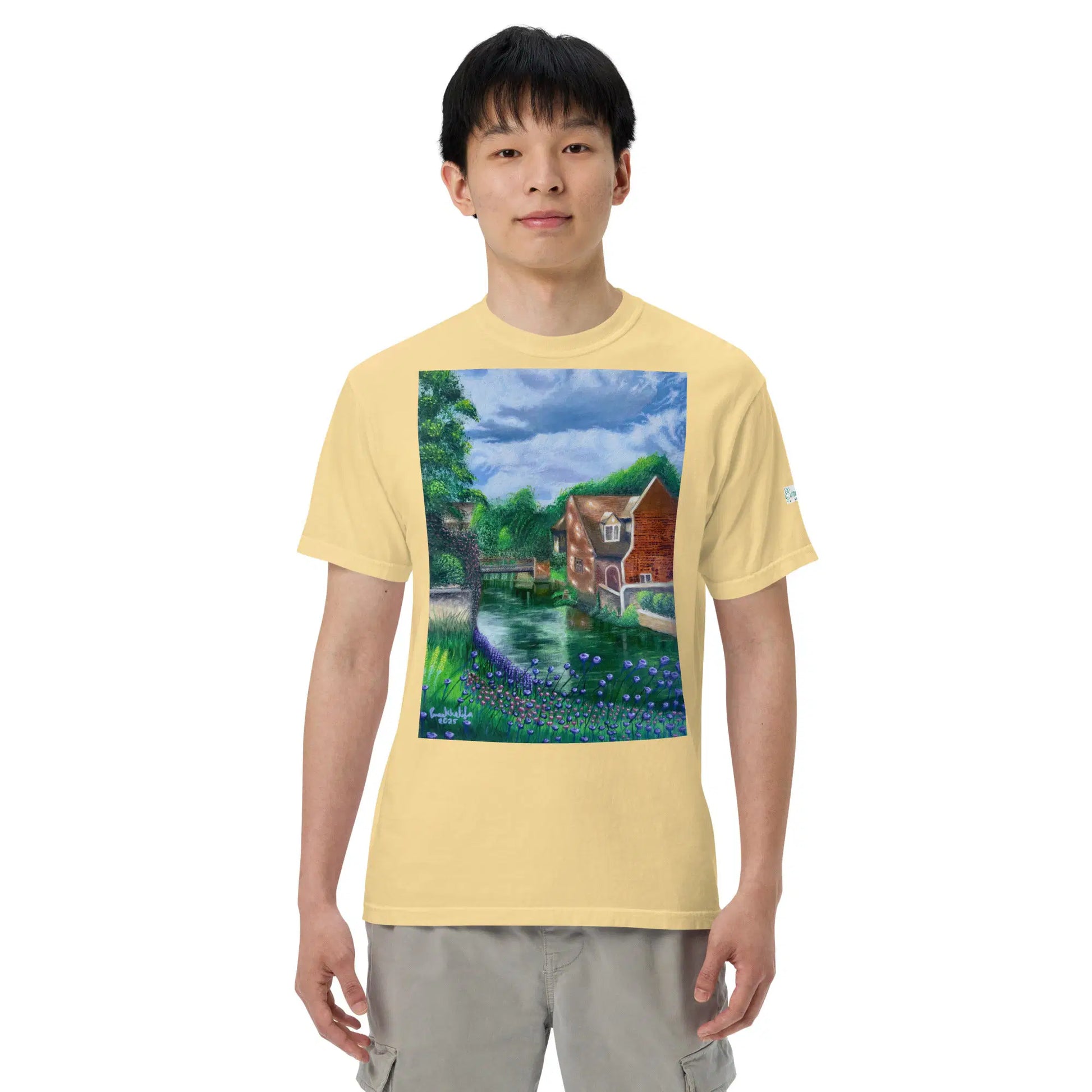 Unisex T-Shirt - River Melody - Impressionist Landscape Art - Eman's Gallery