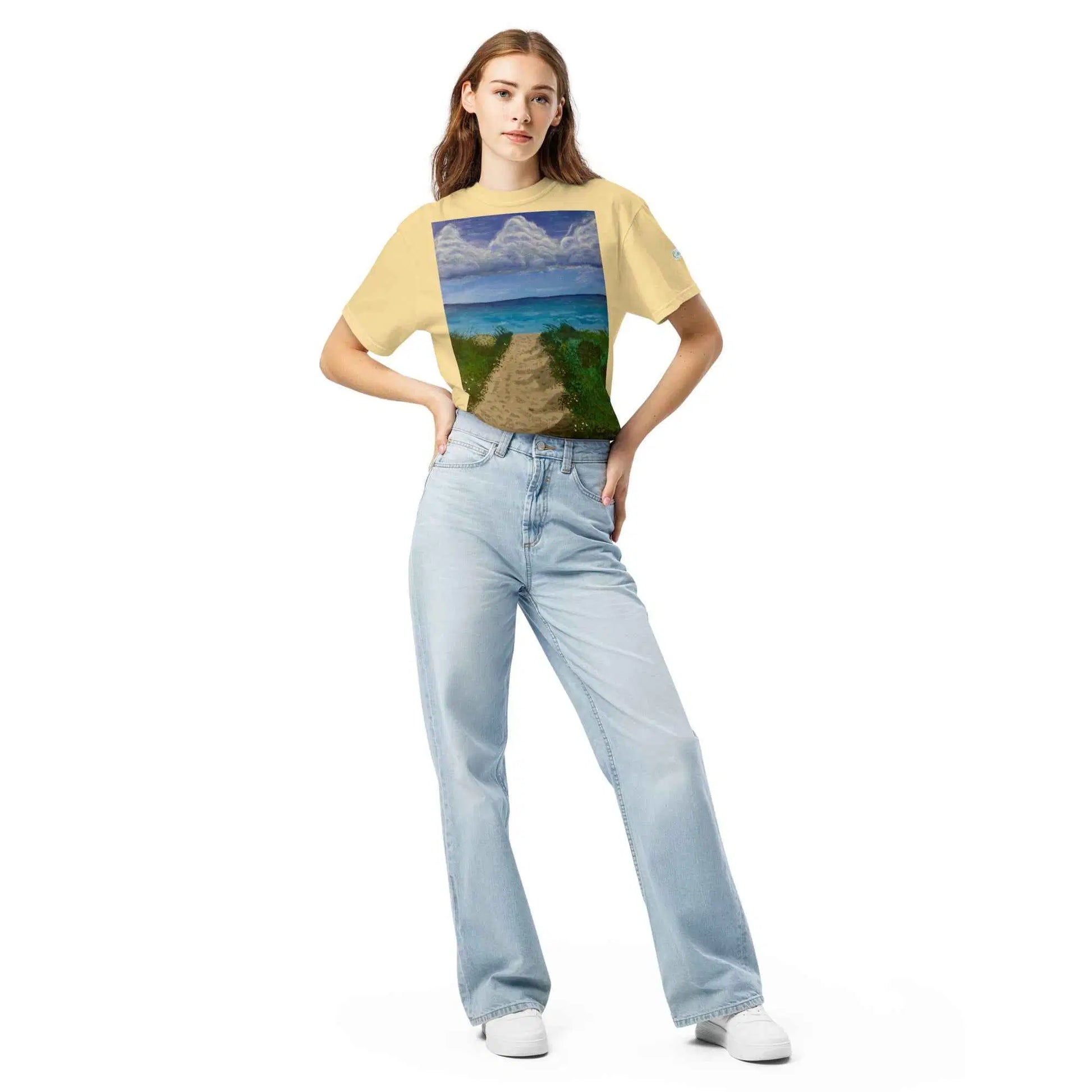 Unisex T-Shirt - Edge of Calm - Coastal Pathway Scene