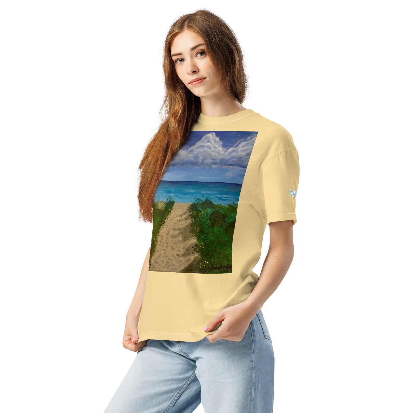 Unisex T-Shirt - Edge of Calm - Coastal Pathway Scene - Eman's Gallery
