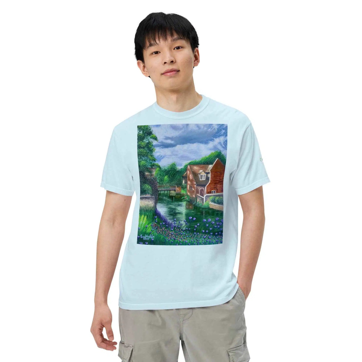 Unisex T-Shirt - River Melody - Impressionist Landscape Art