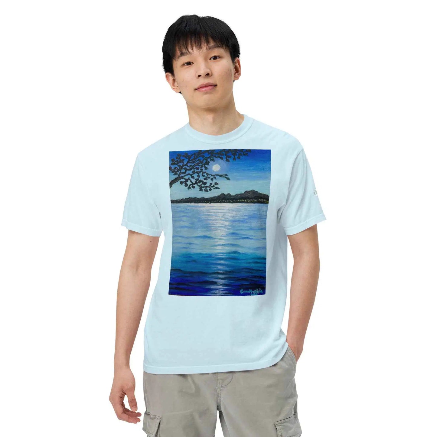 Unisex T-Shirt - Nocturned - Tonalism Moonlit Night Scene