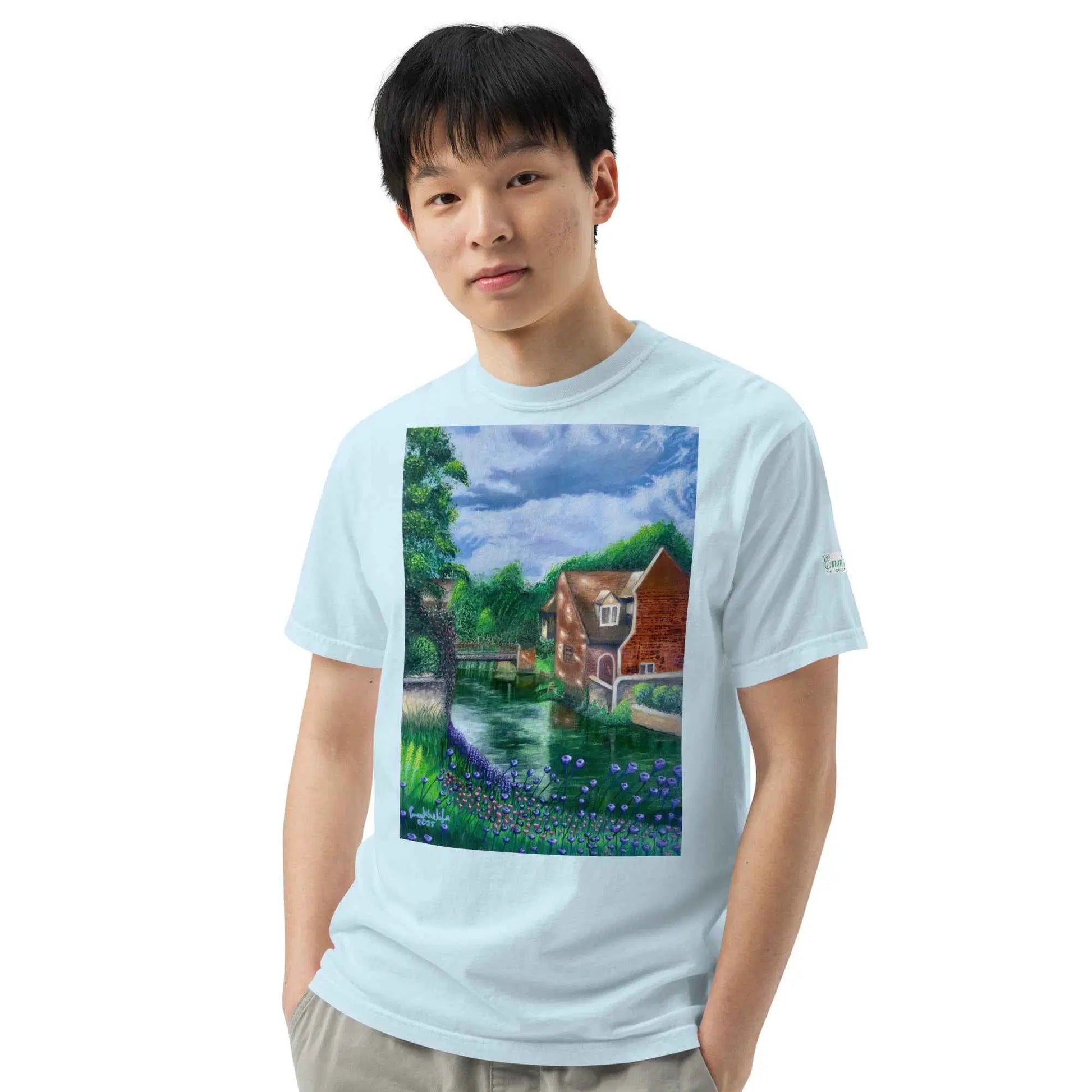 Unisex T-Shirt - River Melody - Impressionist Landscape Art