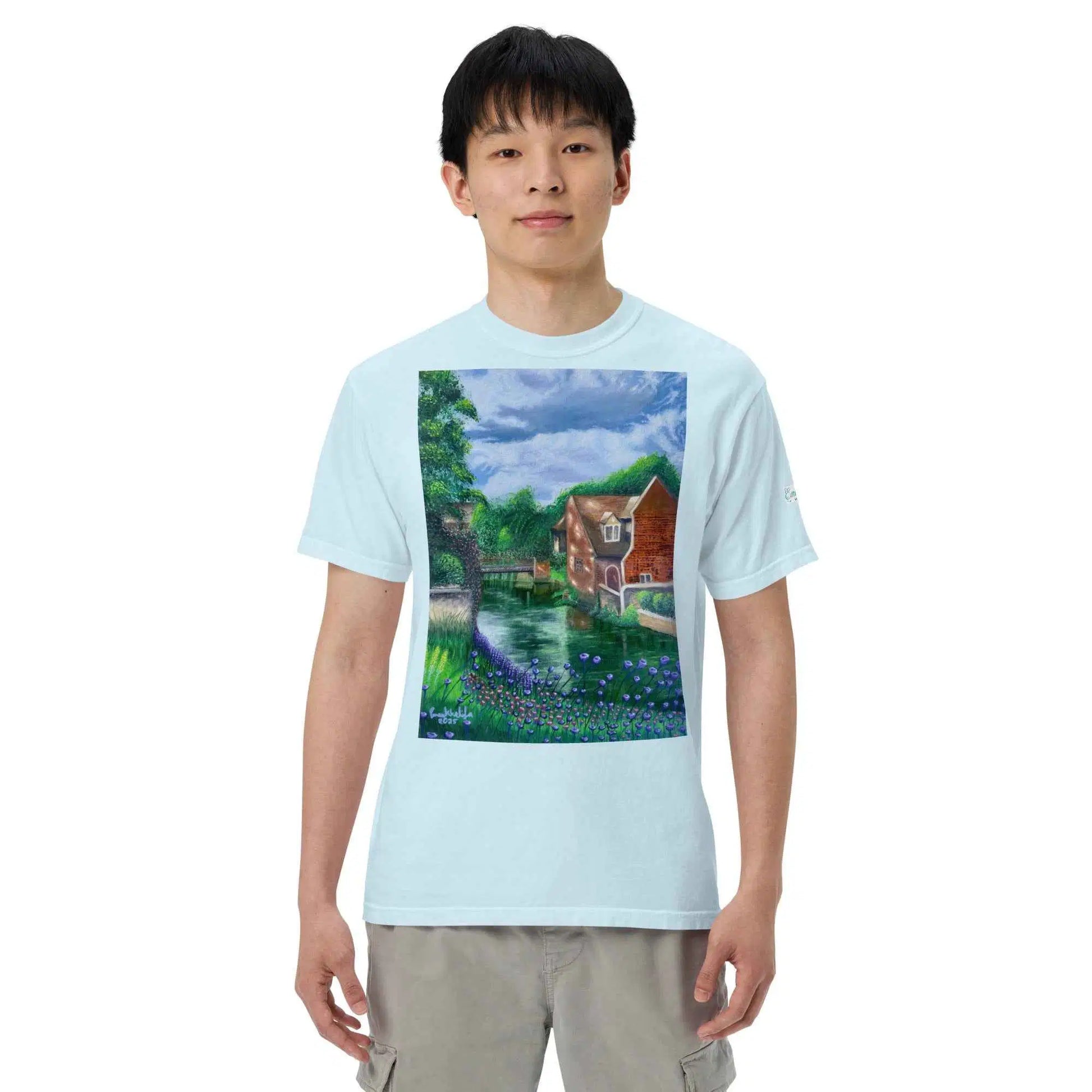Unisex T-Shirt - River Melody - Impressionist Landscape Art