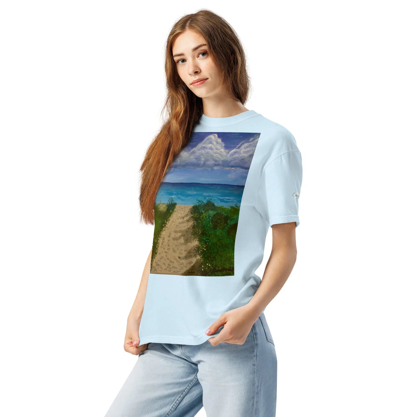 Unisex T-Shirt - Edge of Calm - Coastal Pathway Scene - Eman's Gallery