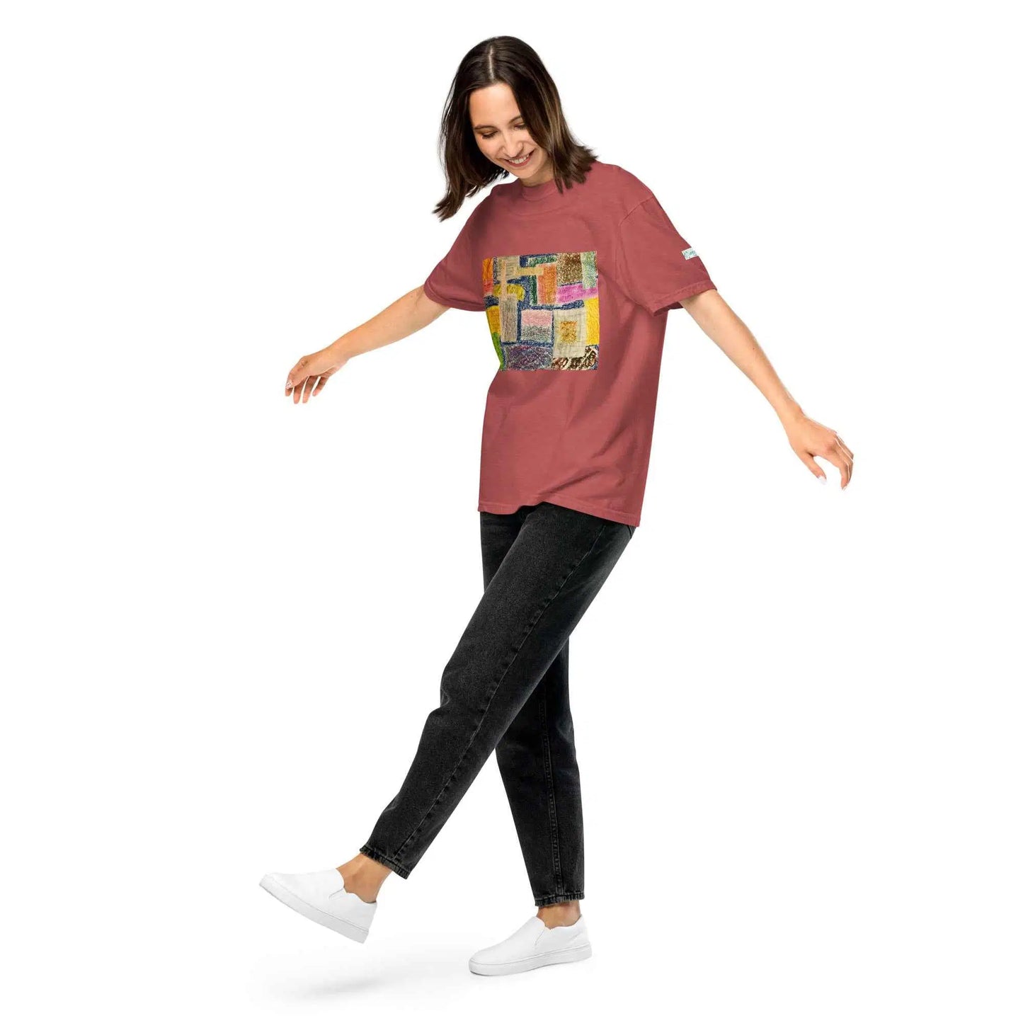 Unisex T-Shirt - The Hearth Quilt - Folk Abstract Patchwork