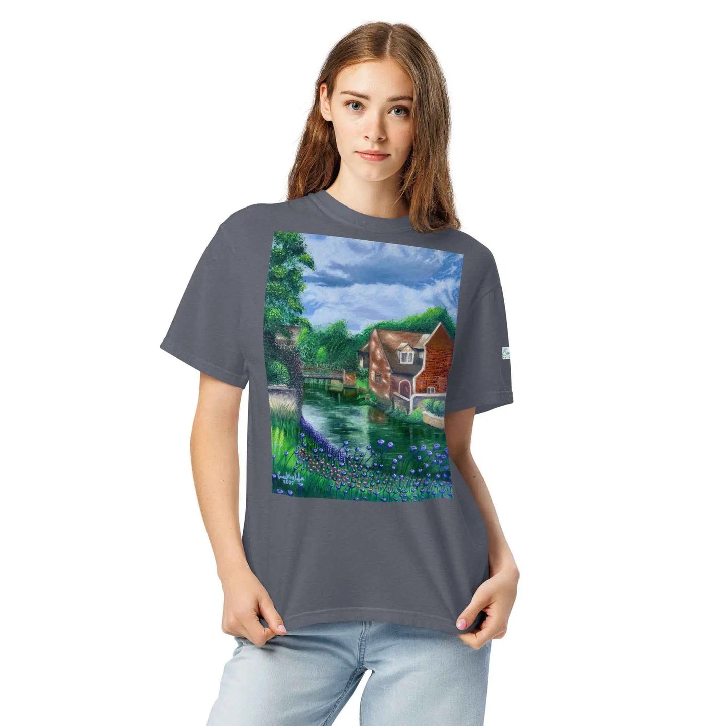 Unisex T-Shirt - River Melody - Impressionist Landscape Art