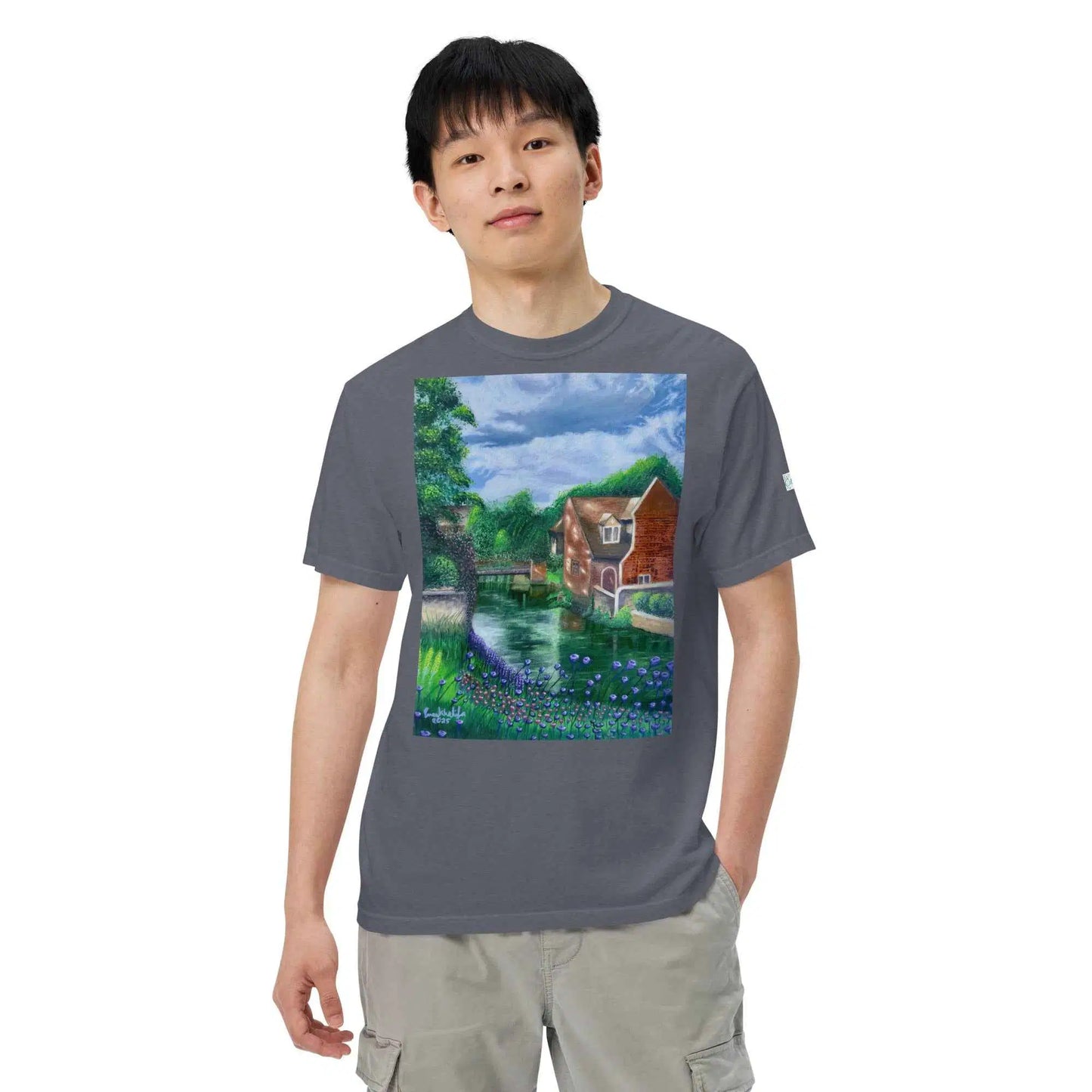 Unisex T-Shirt - River Melody - Impressionist Landscape Art