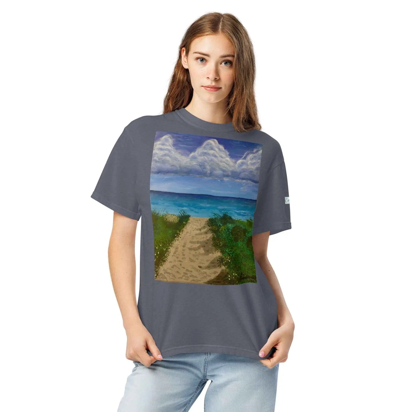 Unisex T-Shirt - Edge of Calm - Coastal Pathway Scene