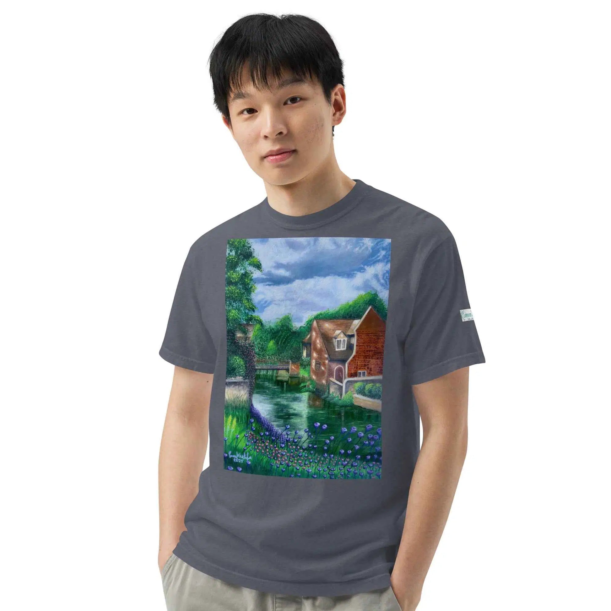 Unisex T-Shirt - River Melody - Impressionist Landscape Art