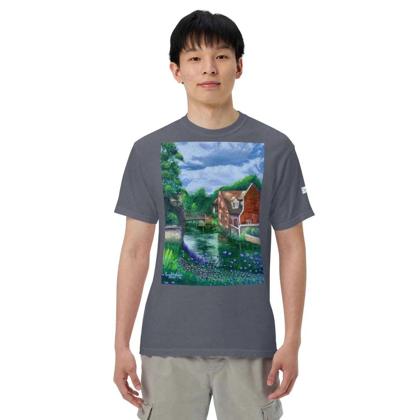 Unisex T-Shirt - River Melody - Impressionist Landscape Art