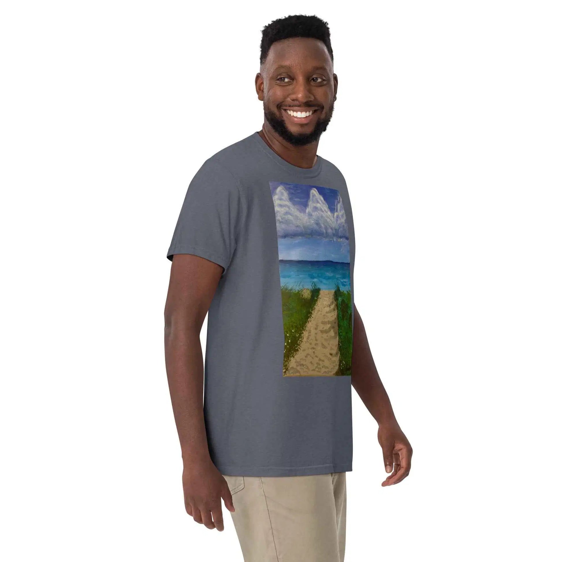 Unisex T-Shirt - Edge of Calm - Coastal Pathway Scene