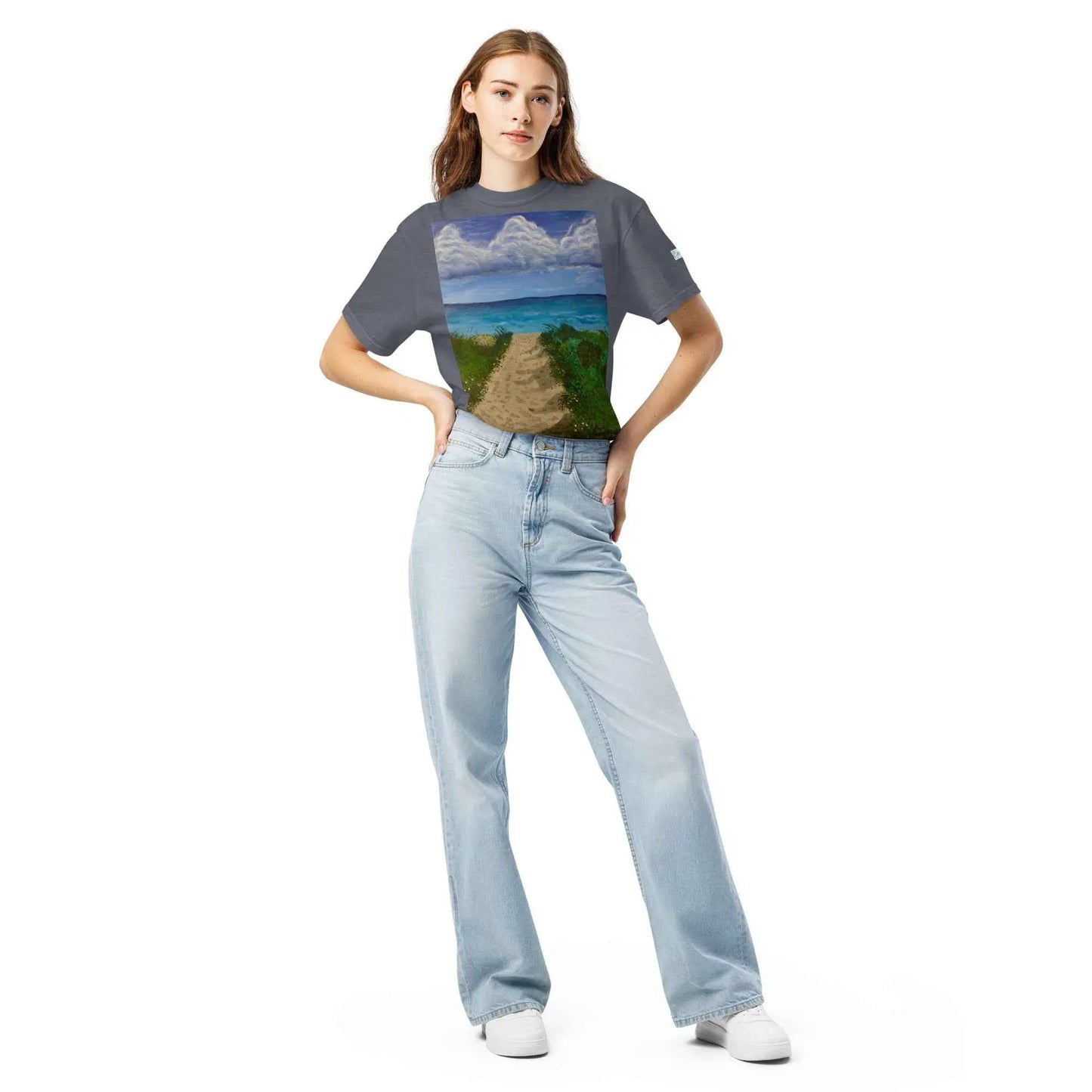 Unisex T-Shirt - Edge of Calm - Coastal Pathway Scene