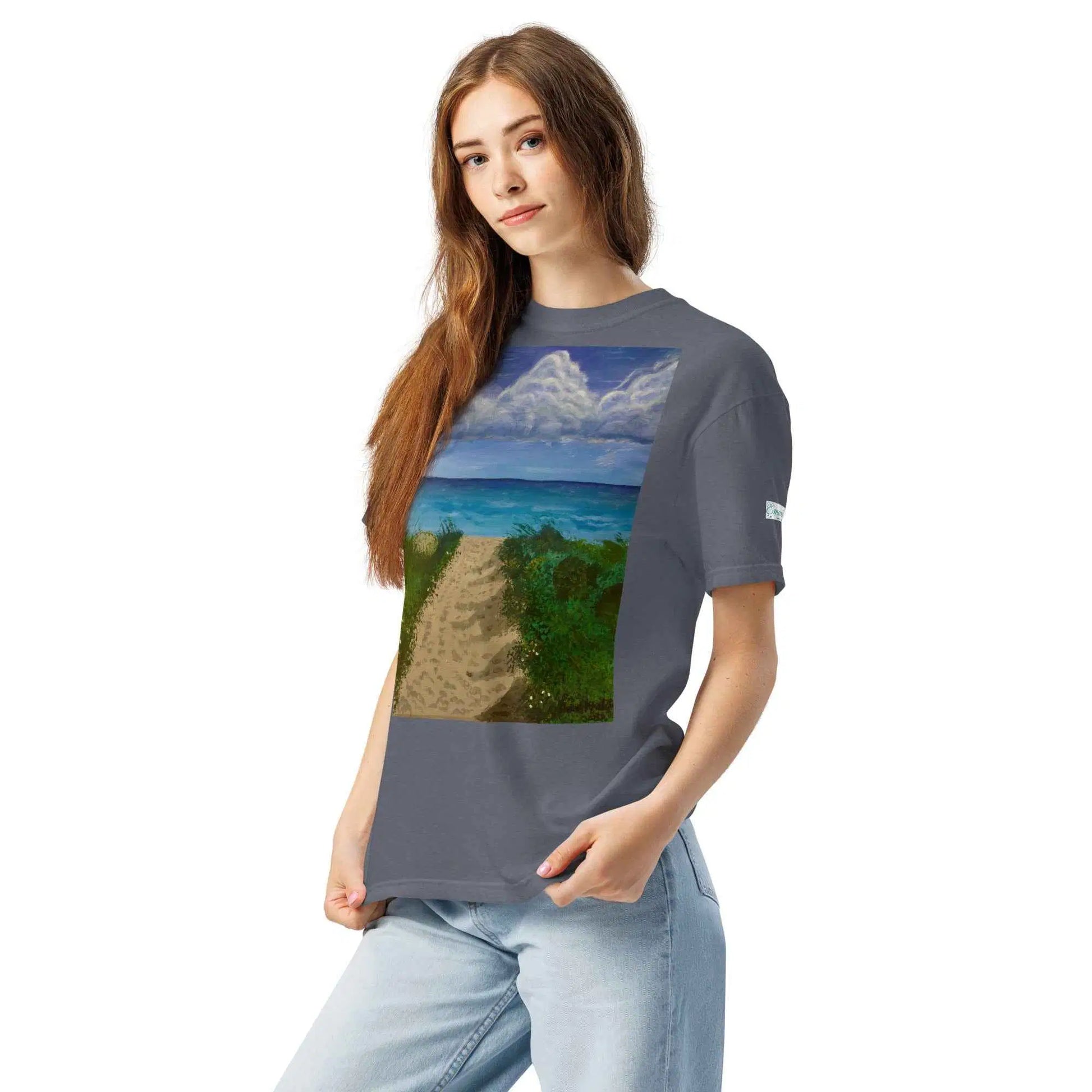 Unisex T-Shirt - Edge of Calm - Coastal Pathway Scene