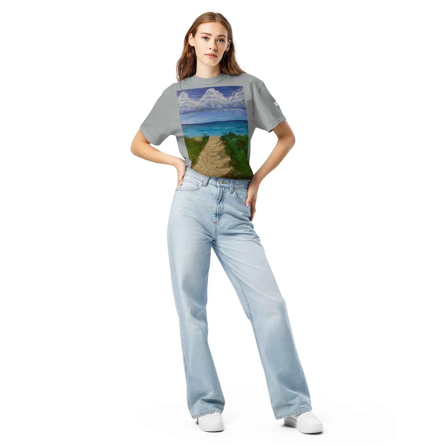 Unisex T-Shirt - Edge of Calm - Coastal Pathway Scene