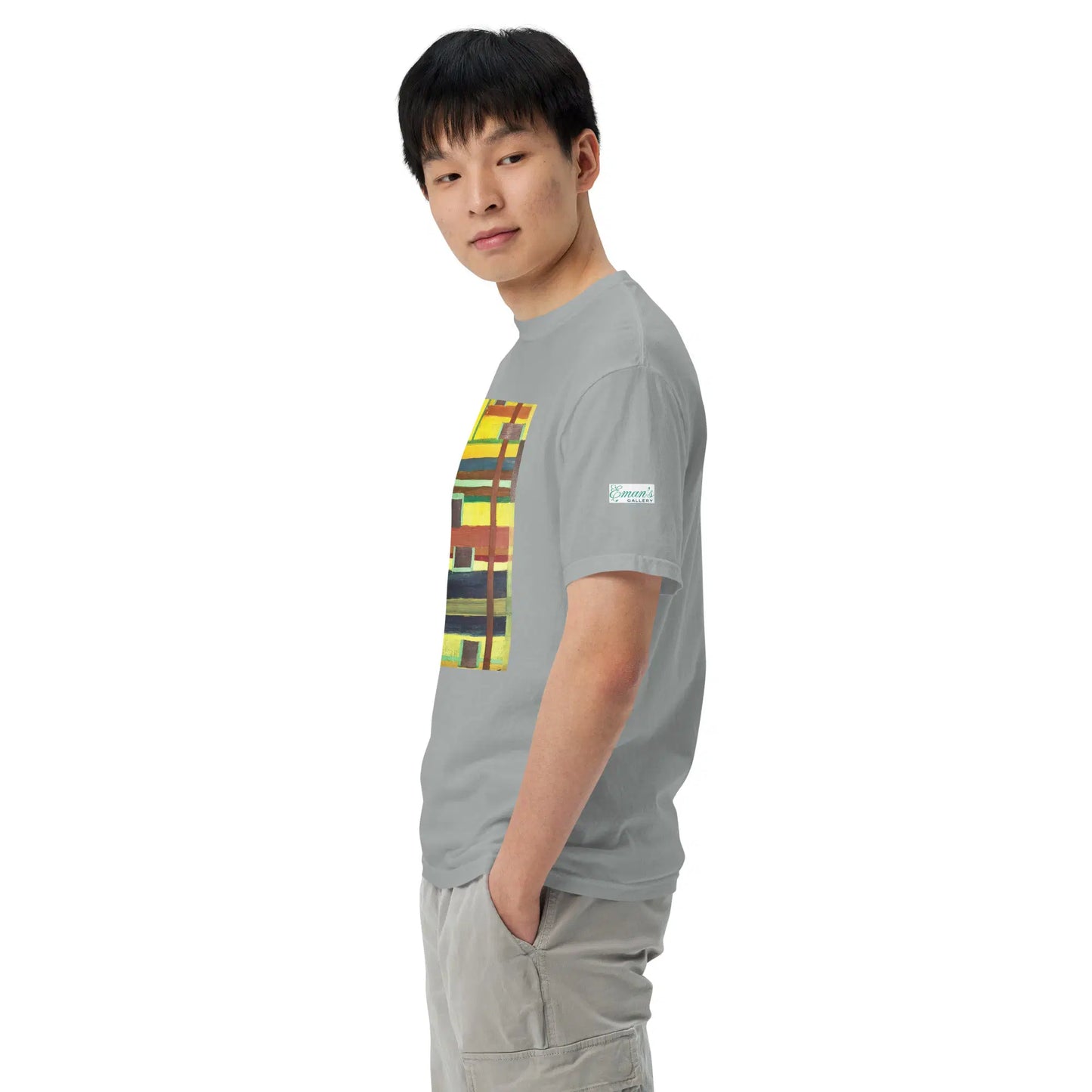 Unisex T-Shirt - City in Grids - Geometric Abstract Urban - Eman's Gallery