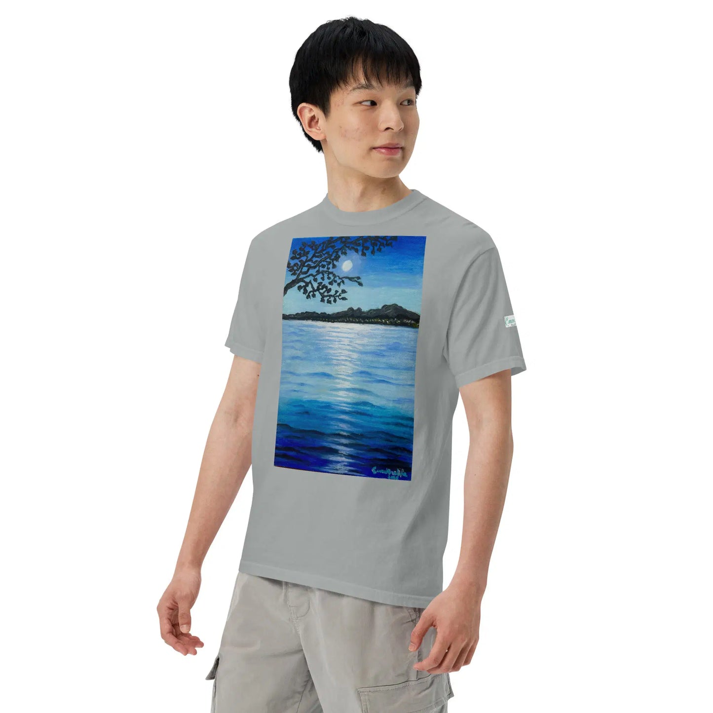 Unisex T-Shirt - Nocturned - Tonalism Moonlit Night Scene - Eman's Gallery