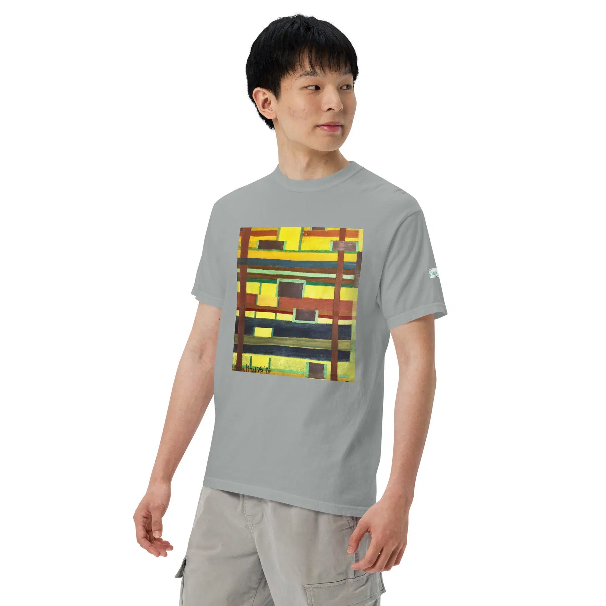 Unisex T-Shirt - City in Grids - Geometric Abstract Urban - Eman's Gallery