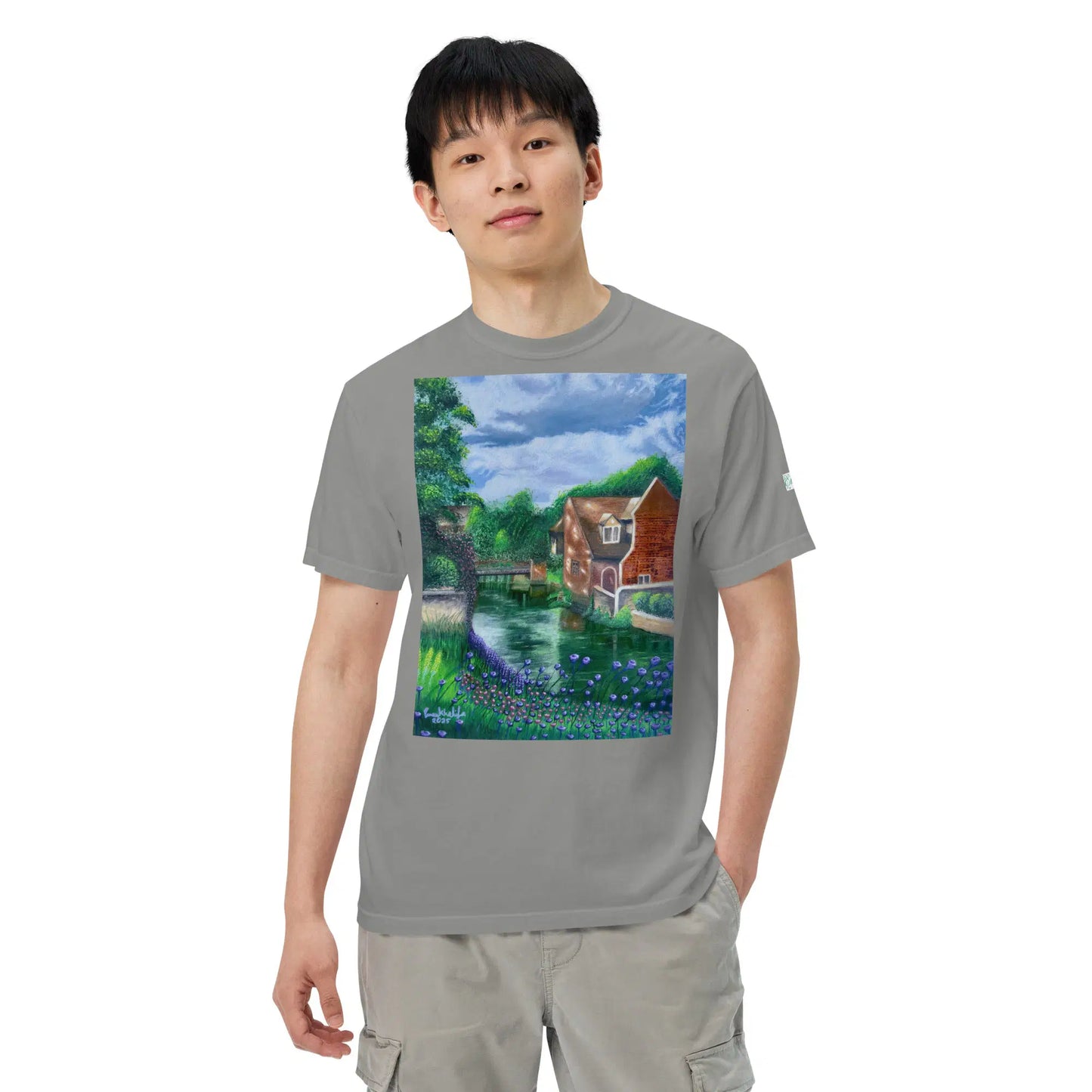Unisex T-Shirt - River Melody - Impressionist Landscape Art - Eman's Gallery
