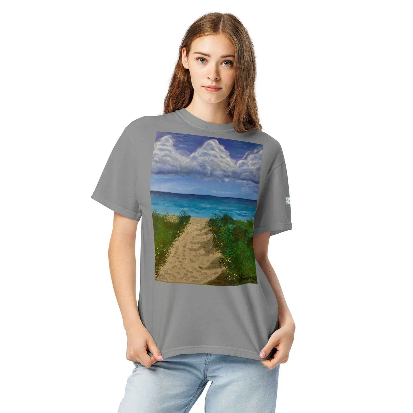 Unisex T-Shirt - Edge of Calm - Coastal Pathway Scene