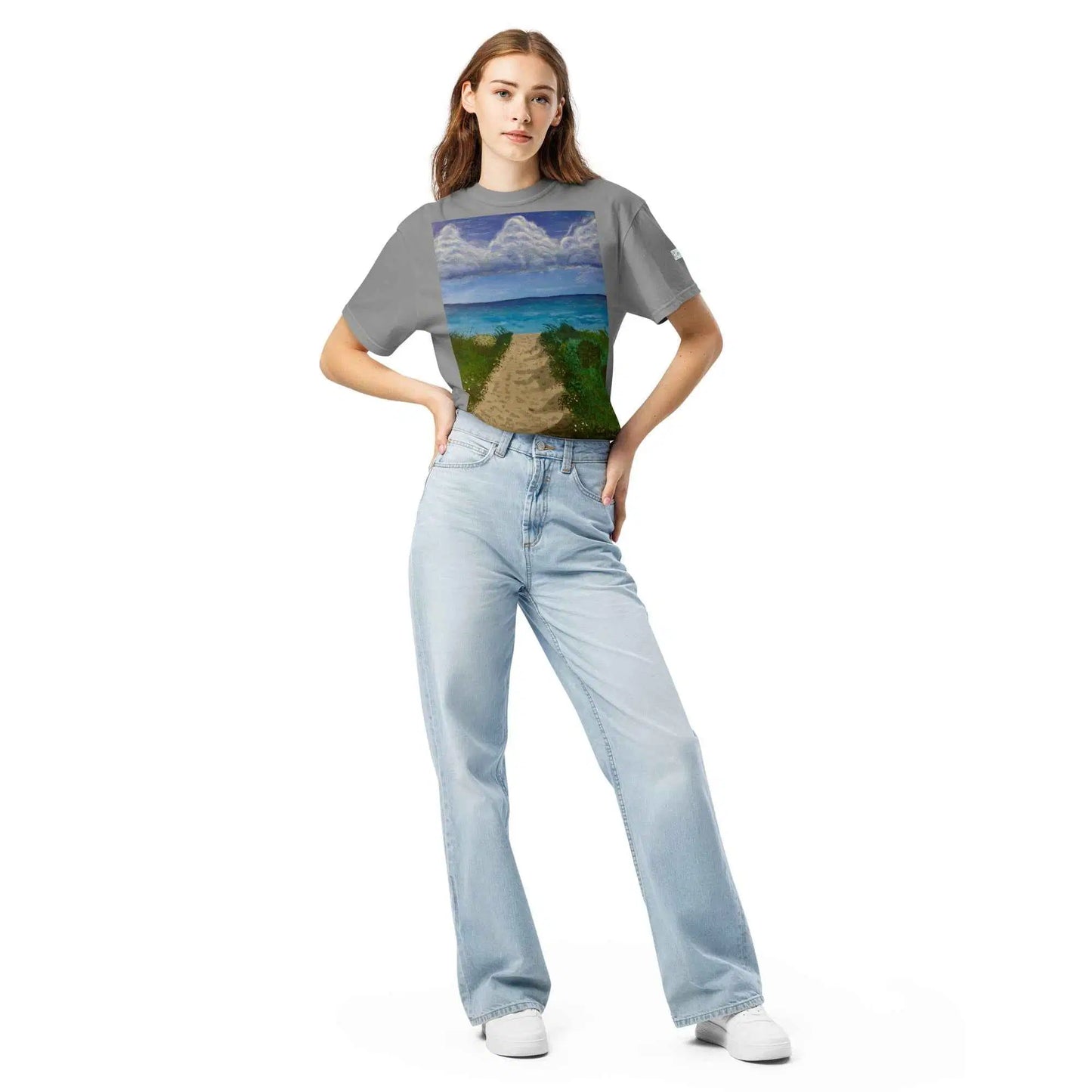 Unisex T-Shirt - Edge of Calm - Coastal Pathway Scene